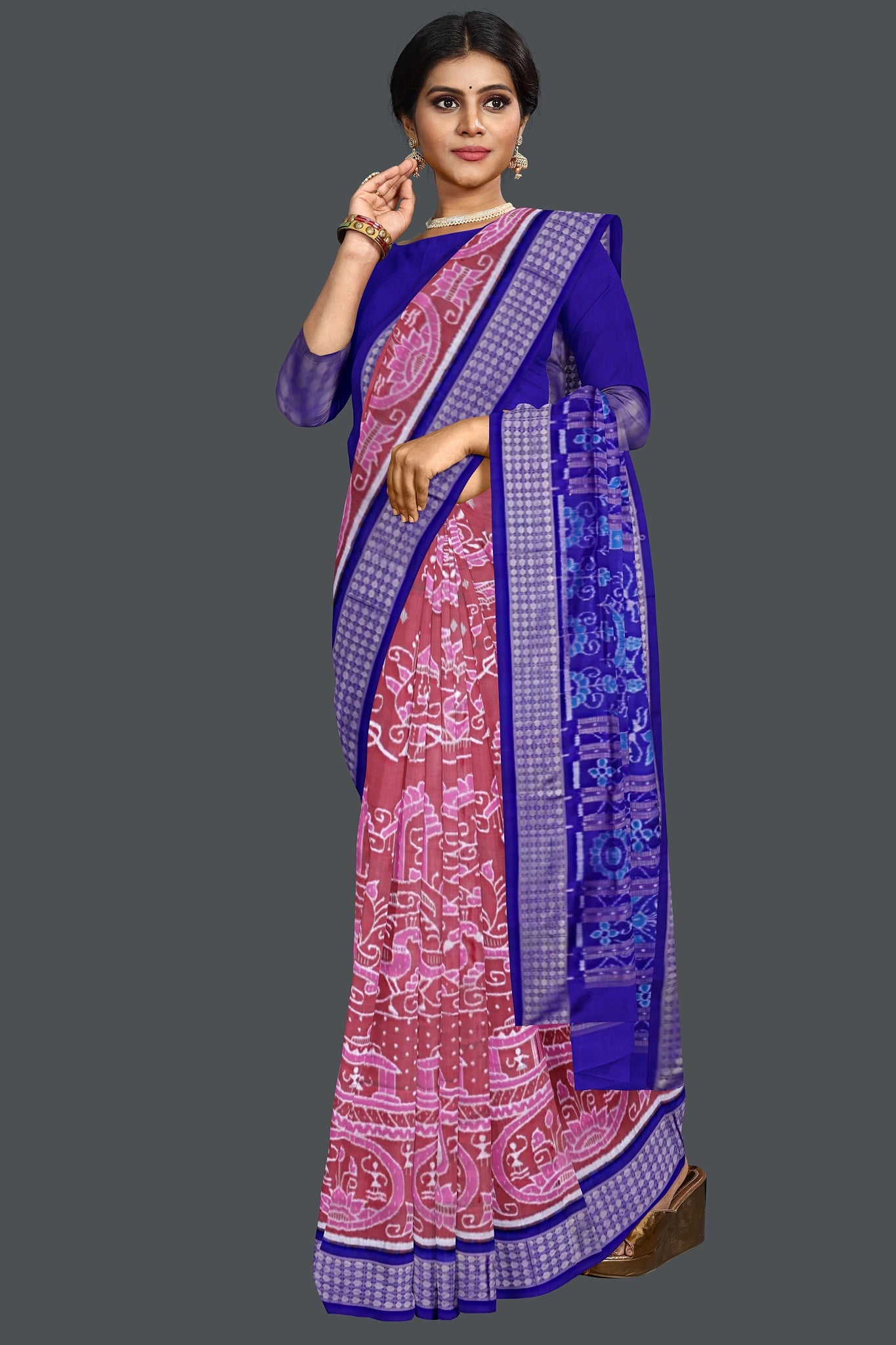 Swift Pink Traditional Body Bandha Saree