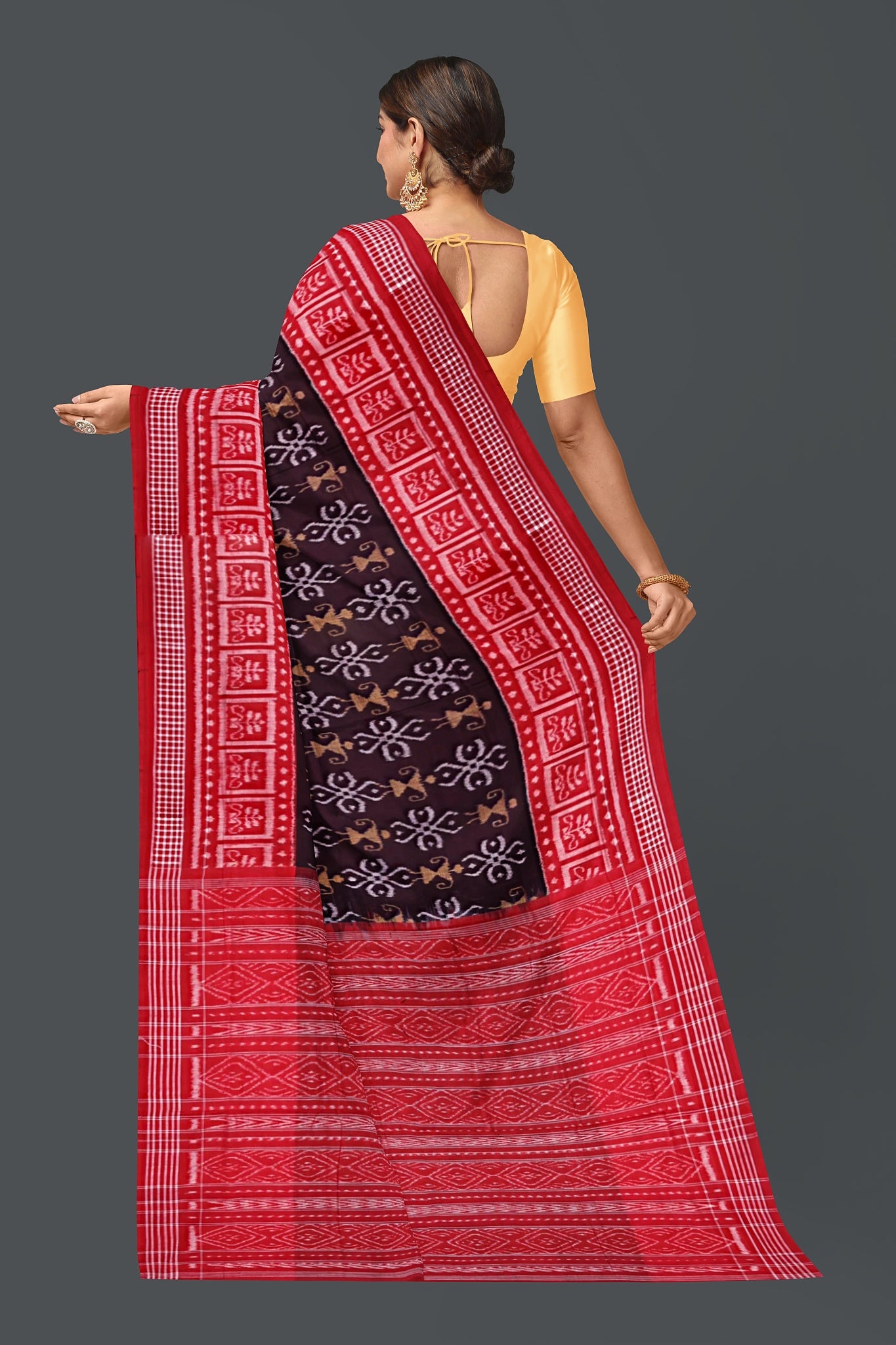 Coffee Body Bandha Saree(With Out Blouse)