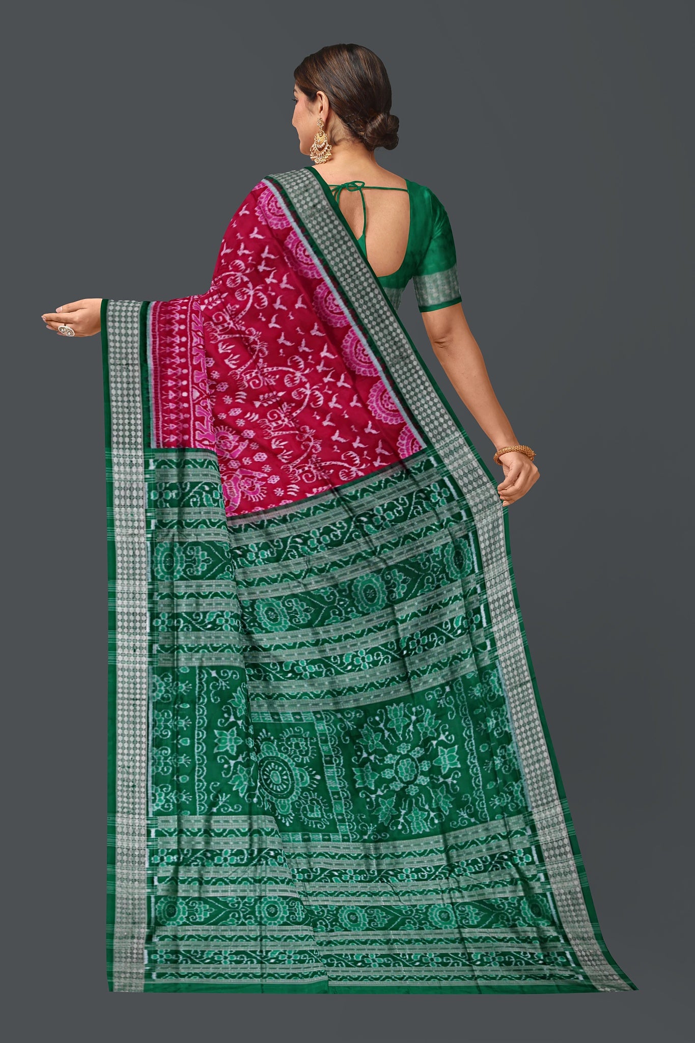 Hot Pink Traditional Body Bandha Saree