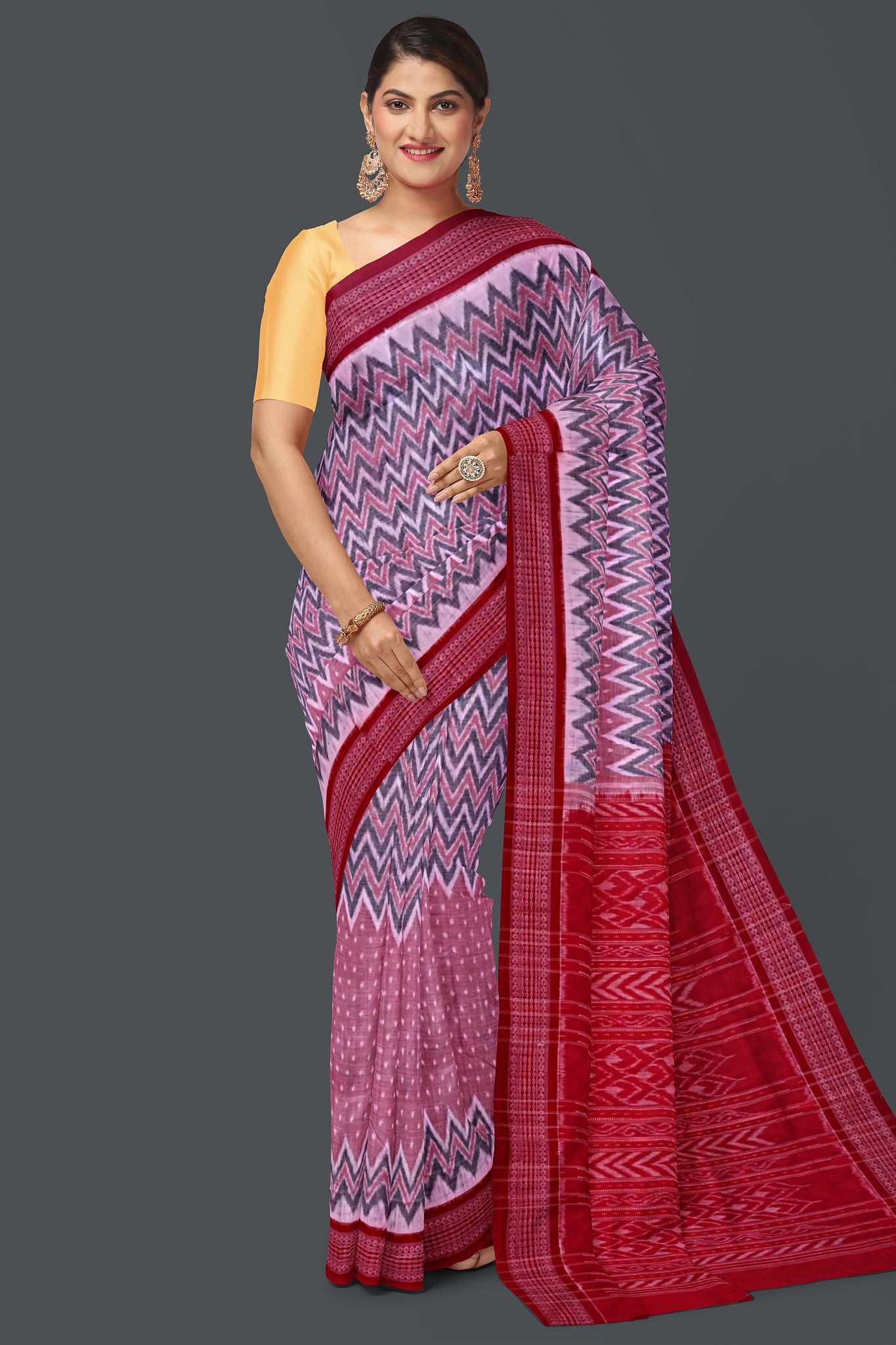 Dusty Rose Kargil Bandha Saree