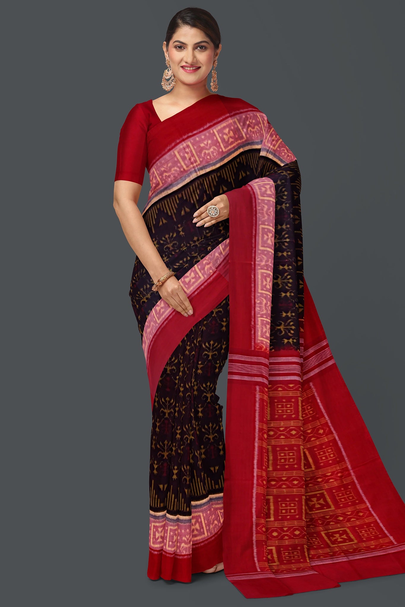 Coffee Teracota Bandha Saree