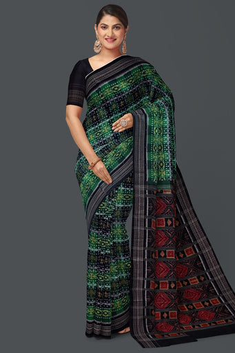 Green, Golden Teracota Bandha Saree