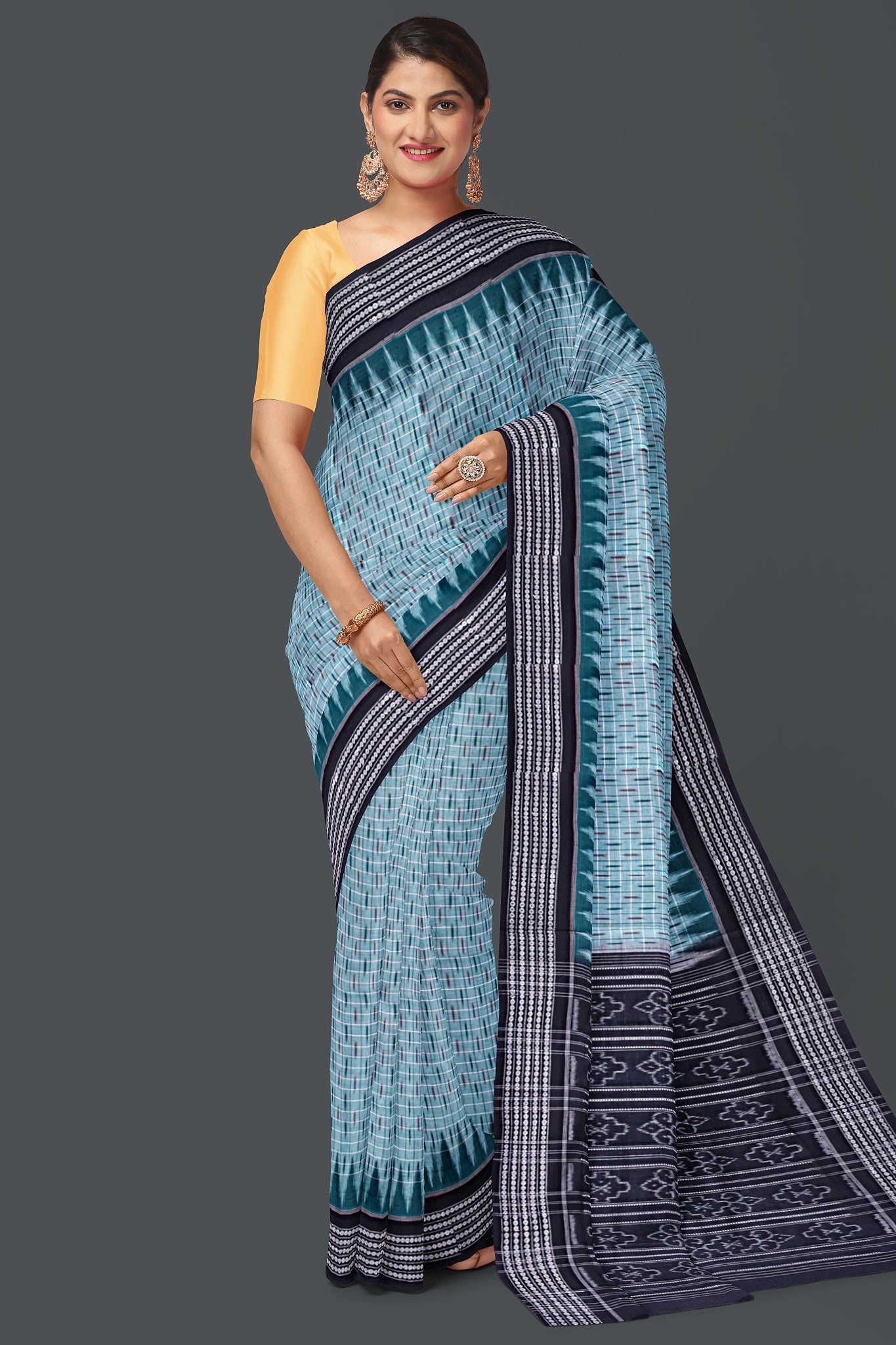 Light Green Body Bandha Saree(With Out Blouse)