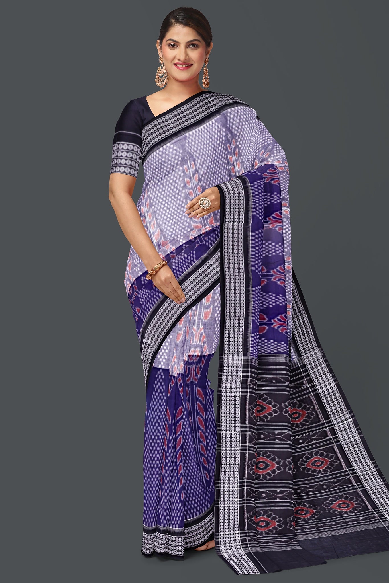 Lavender Blue Body Bandha Saree