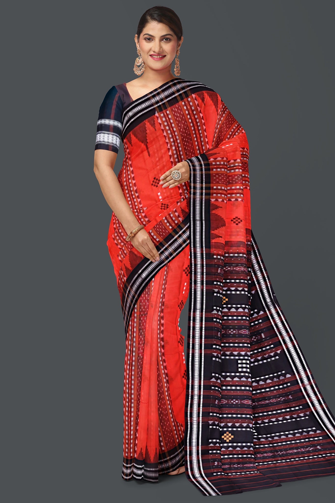 Orange Bapta Saree