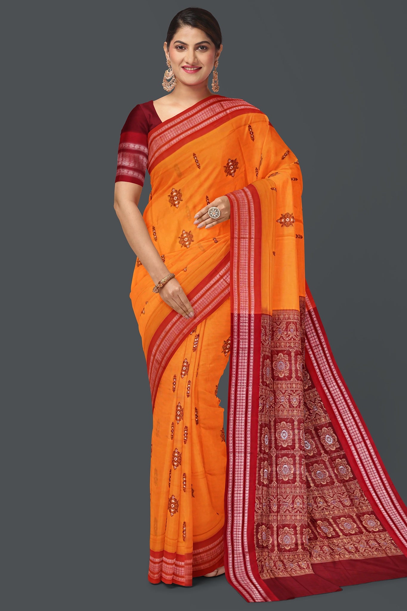 Golen Yellow Bomkai Saree