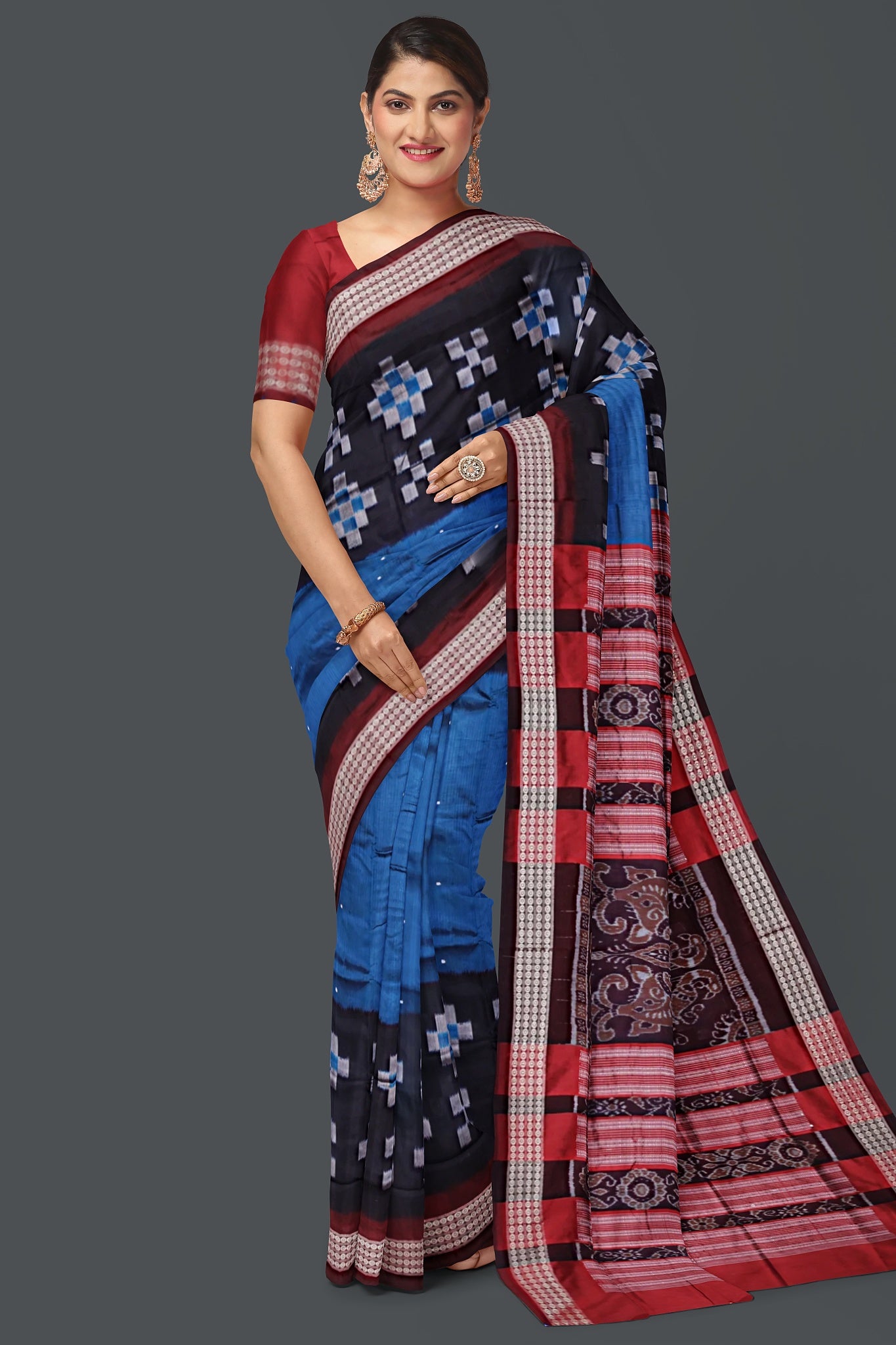 Royal Blue Border Pasapalli Saree