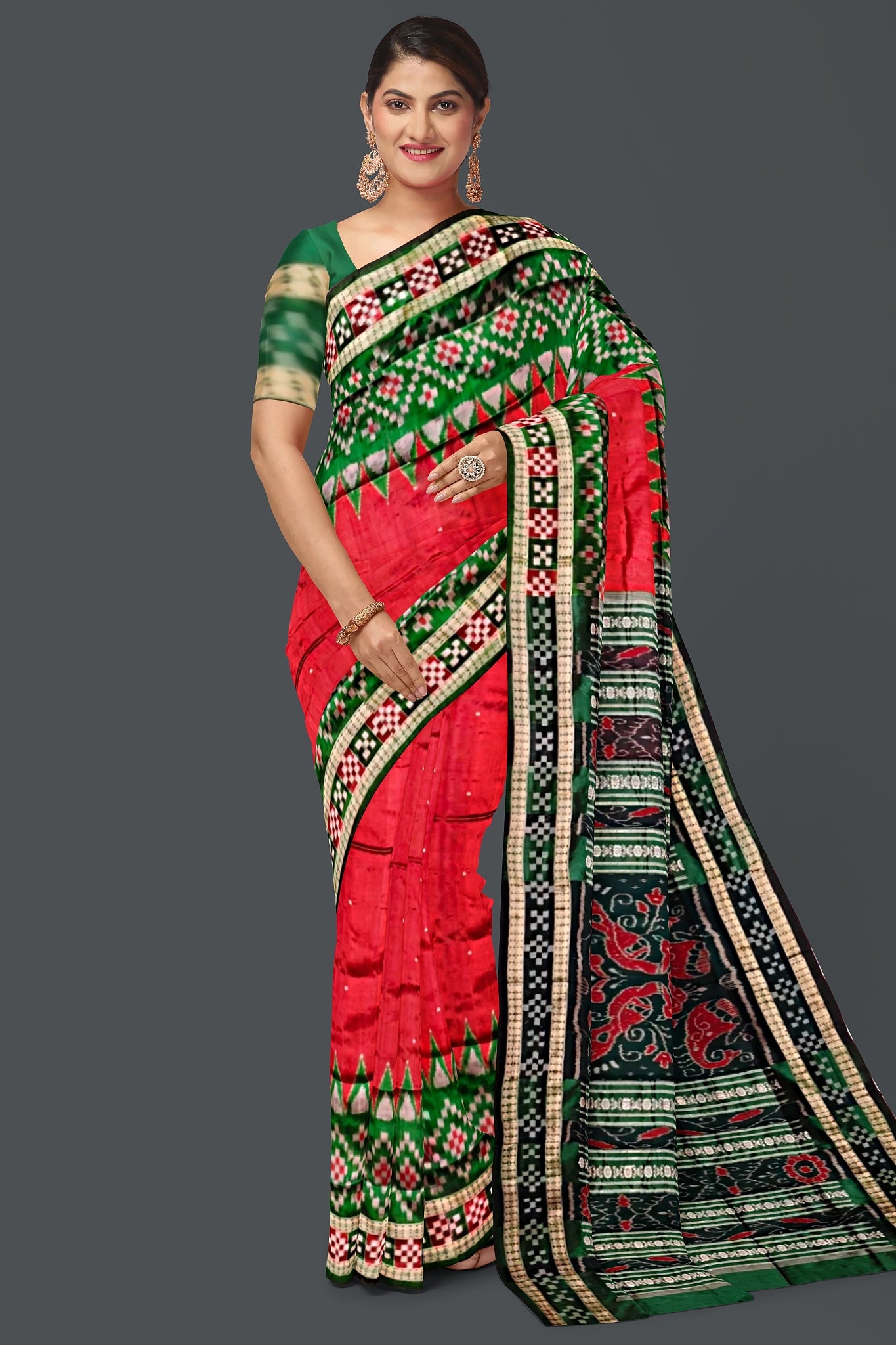 Maroon Border Pasapalli Saree