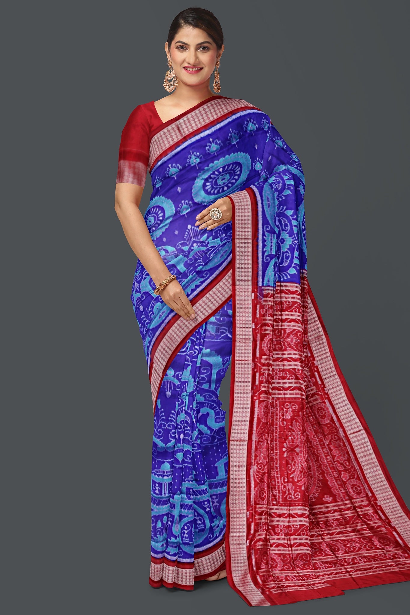 Blue Berry Body Bandha Tissue Saree