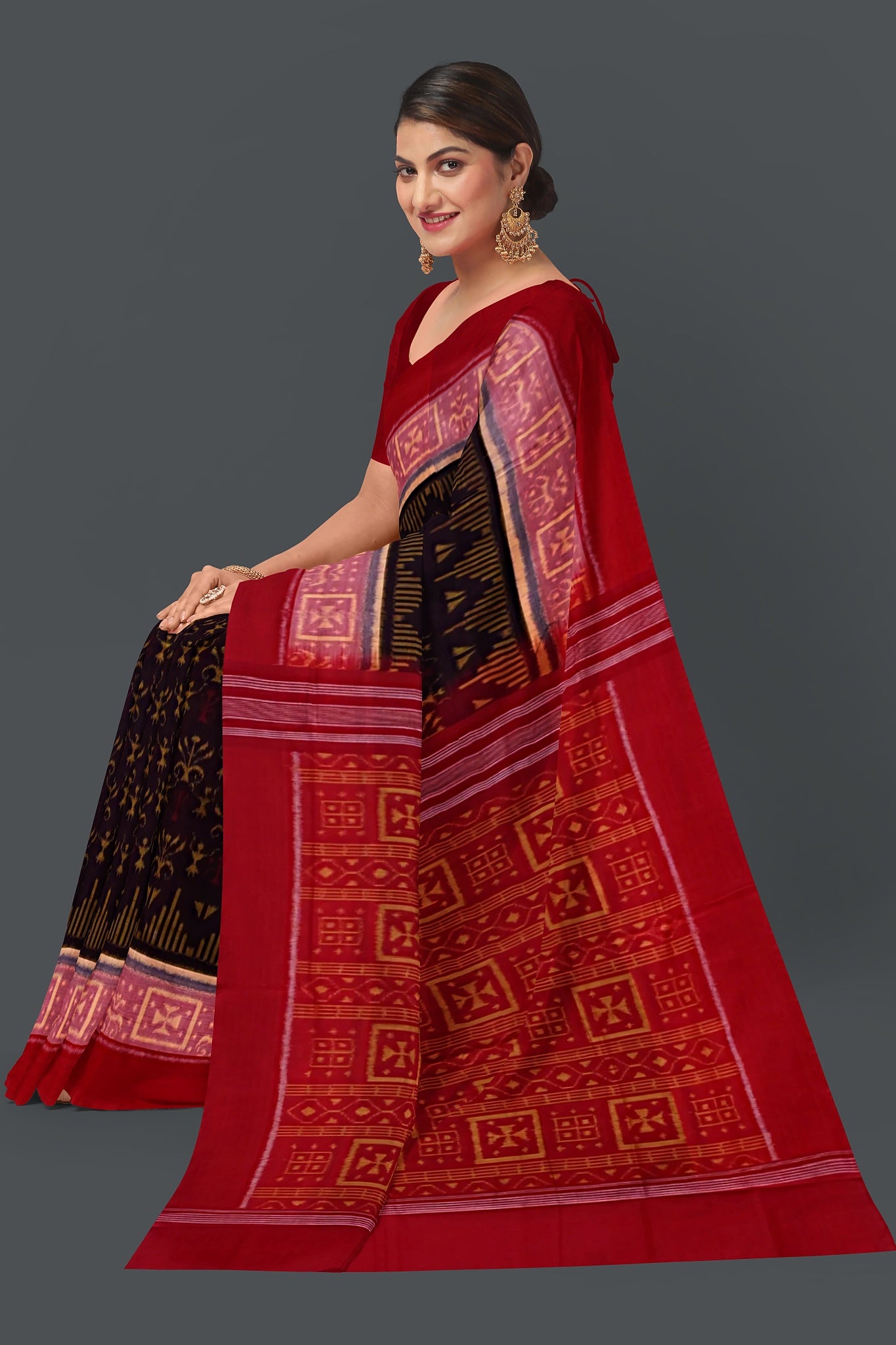 Coffee Teracota Bandha Saree