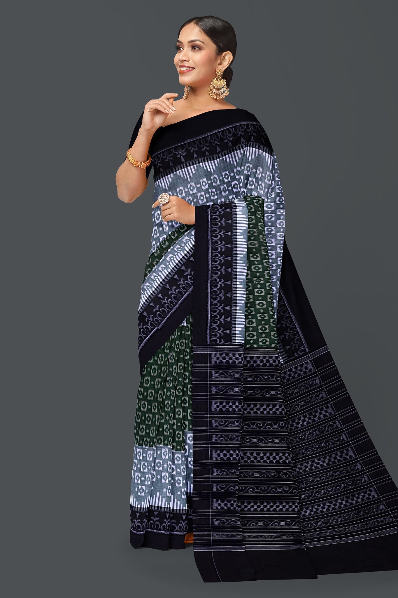 Green Body Bandha Saree