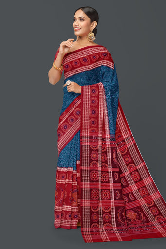 Teal Green Namaskar Bandha Saree