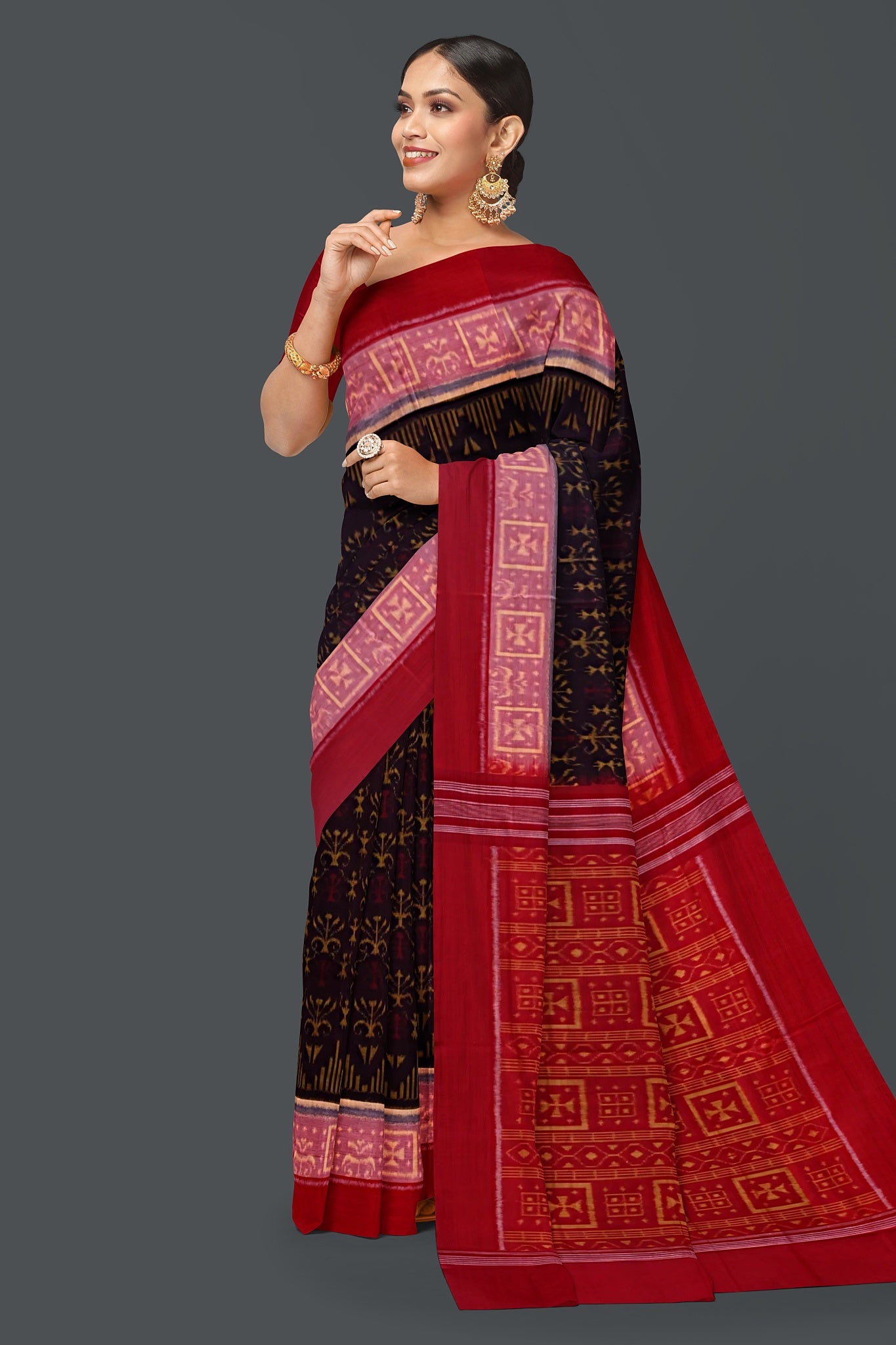 Coffee Teracota Bandha Saree