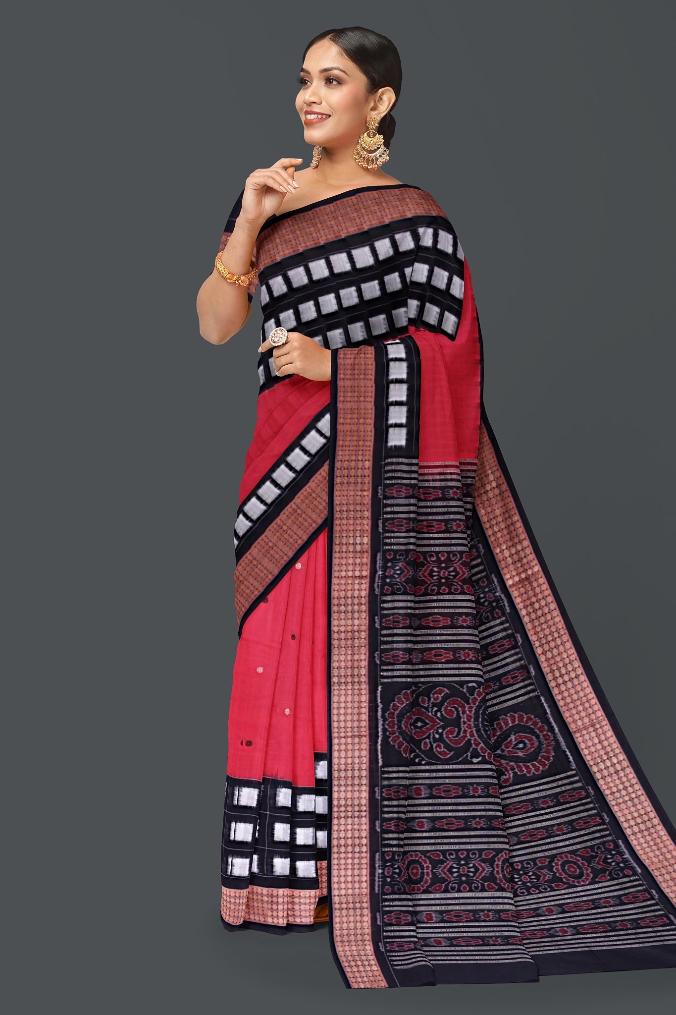 Red Border Pasapalli Saree