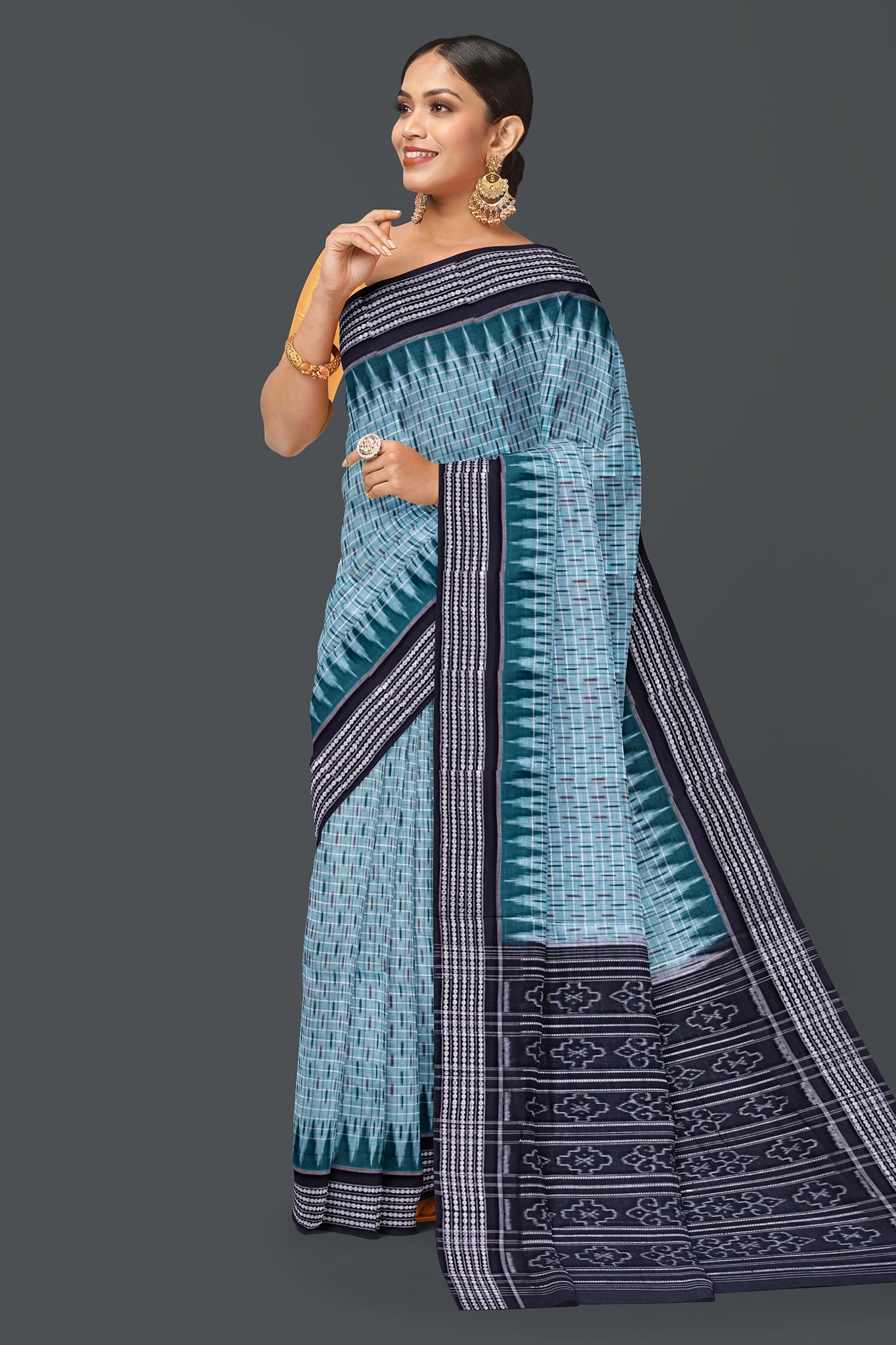 Light Green Body Bandha Saree(With Out Blouse)