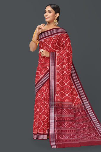 Rust Body Bandha Saree(With Out Blouse)