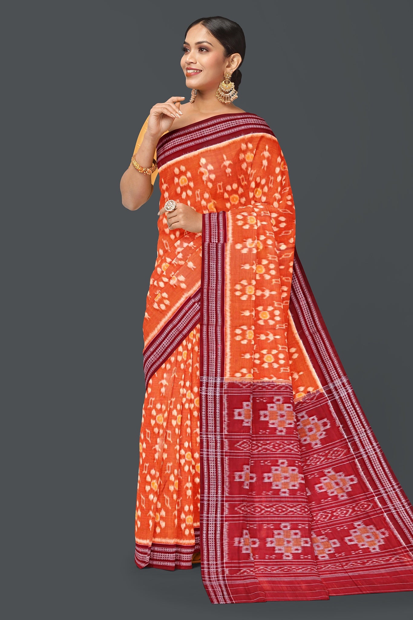 Golden Yellow Body Bandha Saree