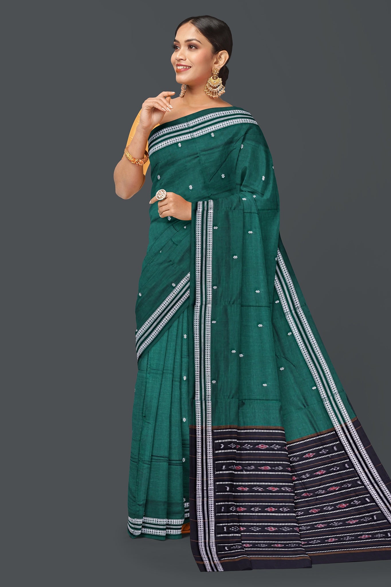 Green Mini Butti Saree