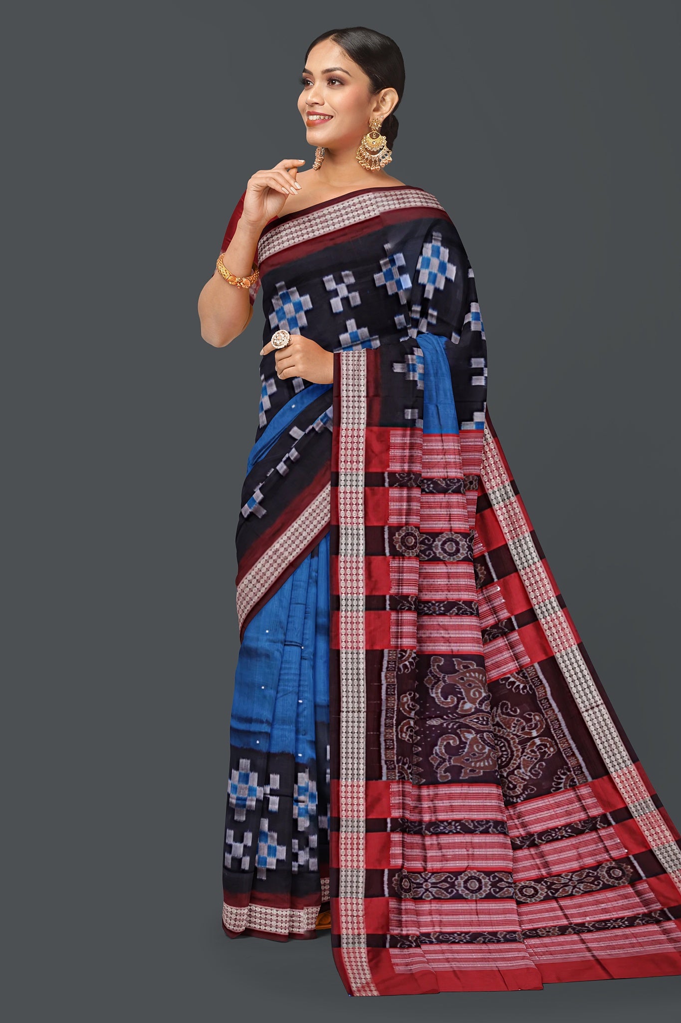 Royal Blue Border Pasapalli Saree