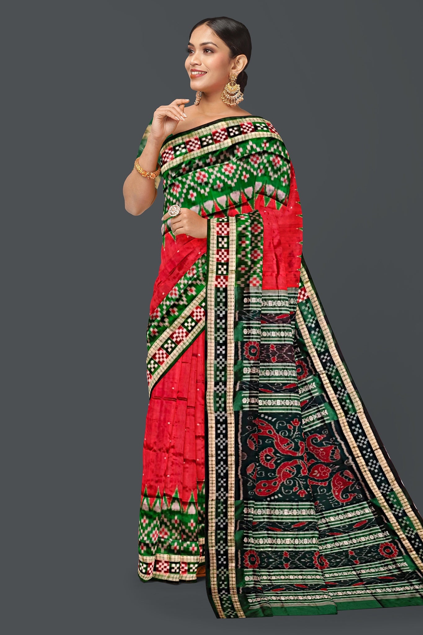 Maroon Border Pasapalli Saree