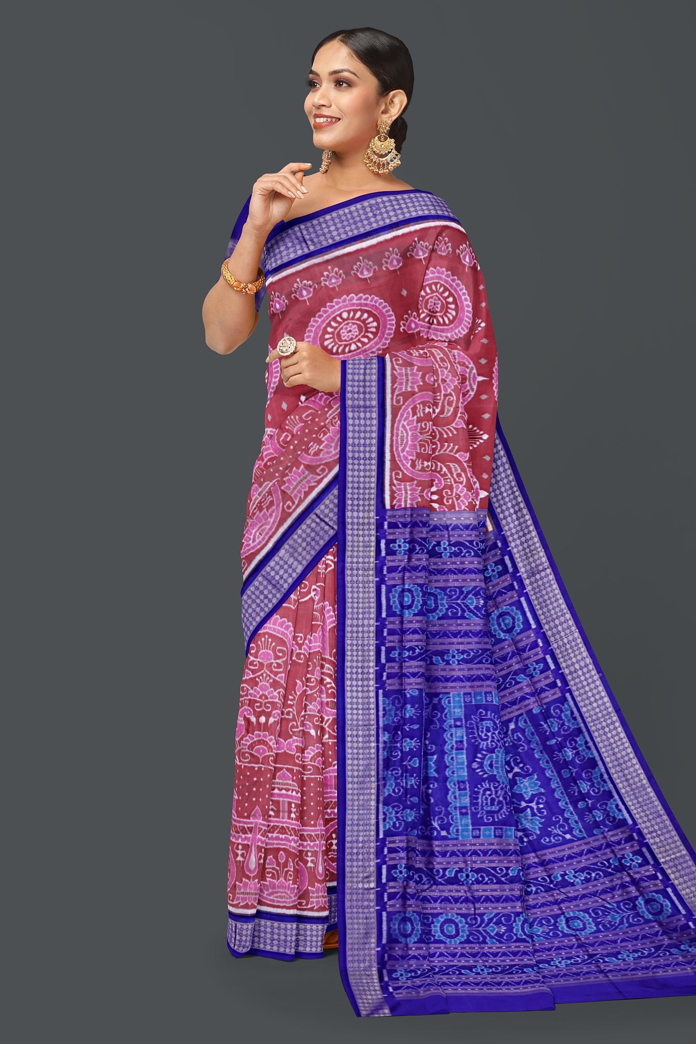 Swift Pink Traditional Body Bandha Saree