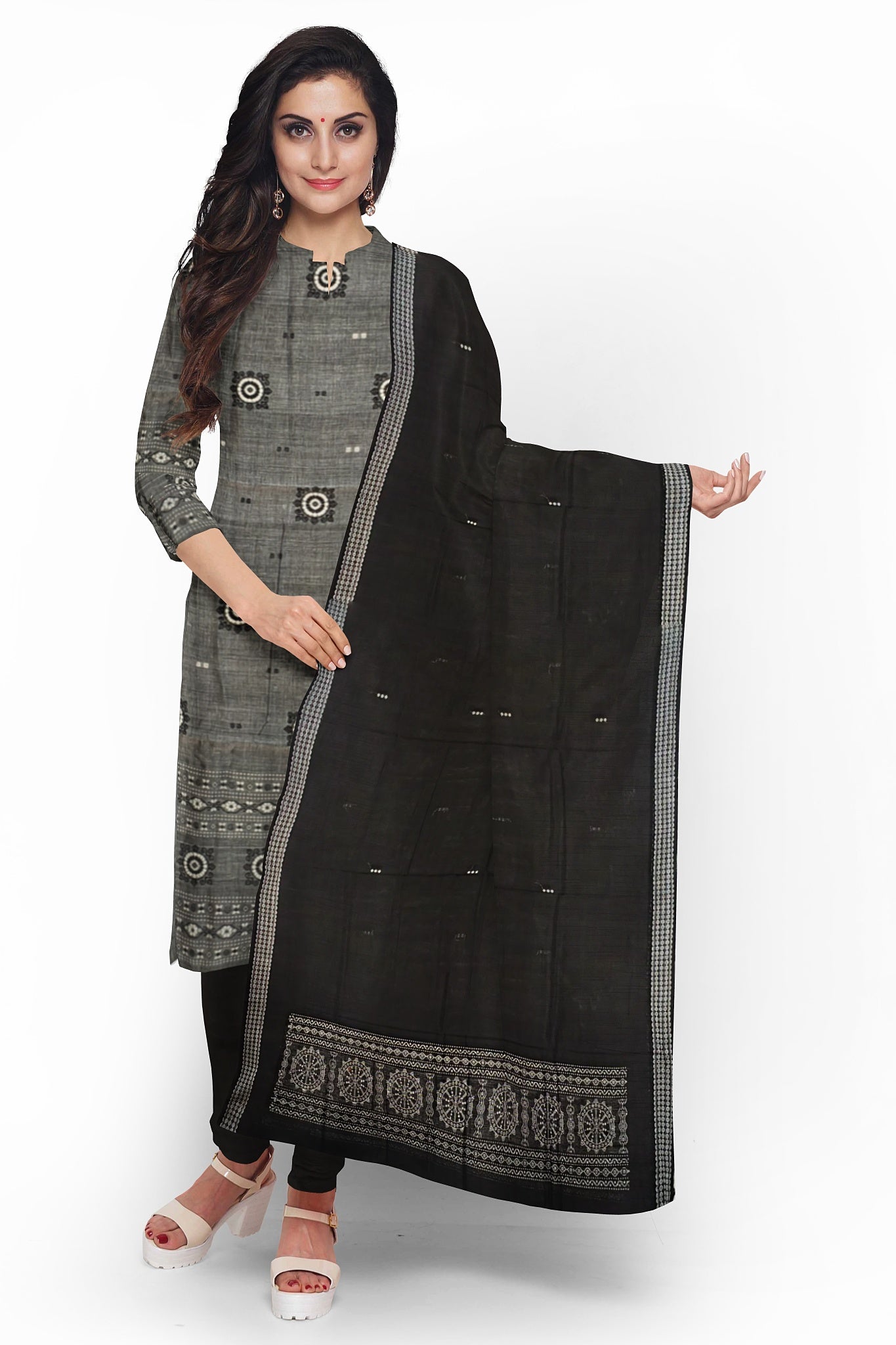 Grey Bomkai Dress Set