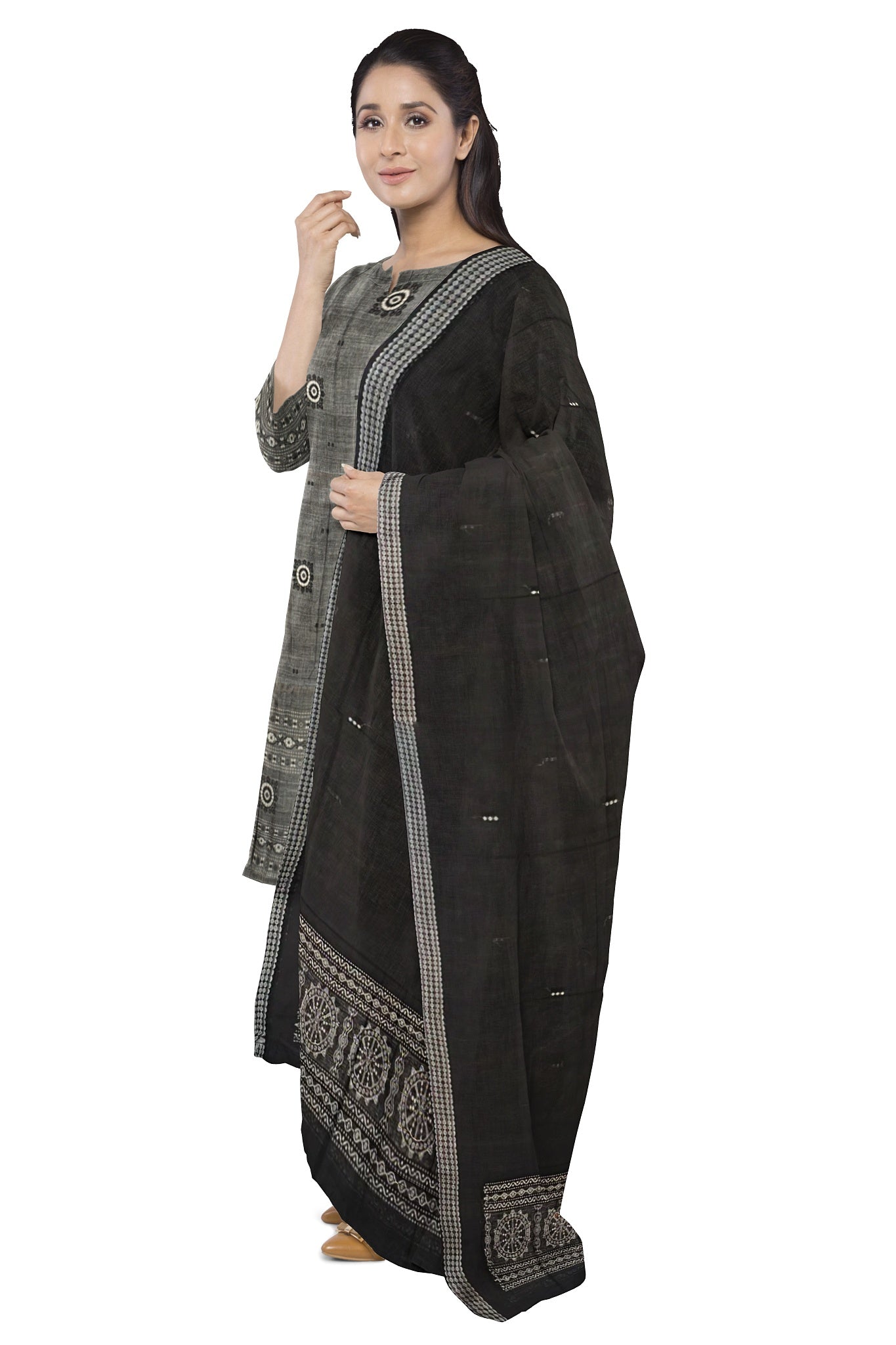 Grey Bomkai Dress Set