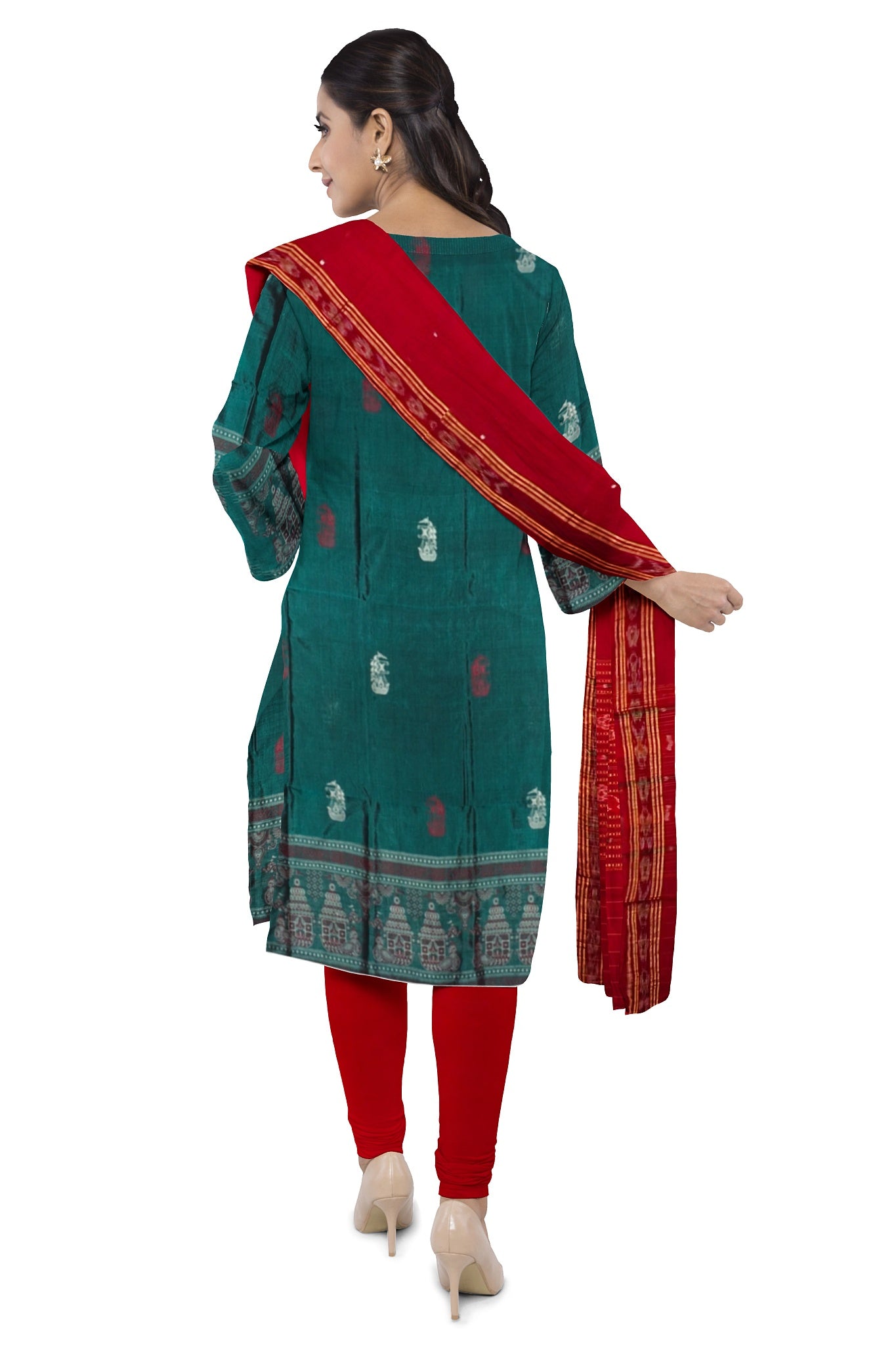 Deep Teal Bomkai Dress Set