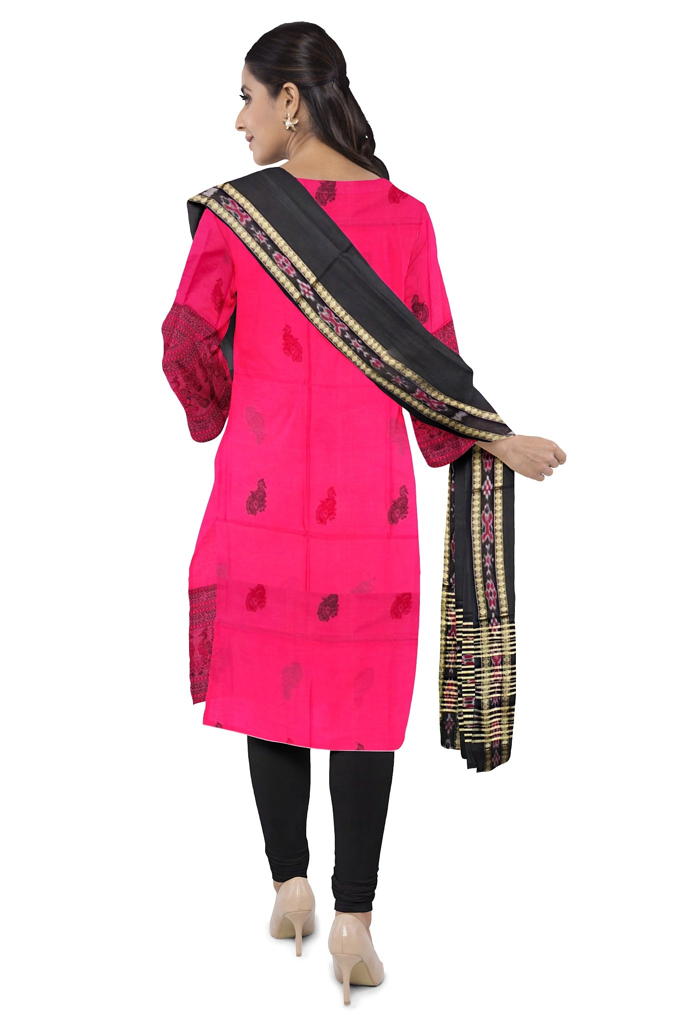 Hot pink Bomkai Dress Set