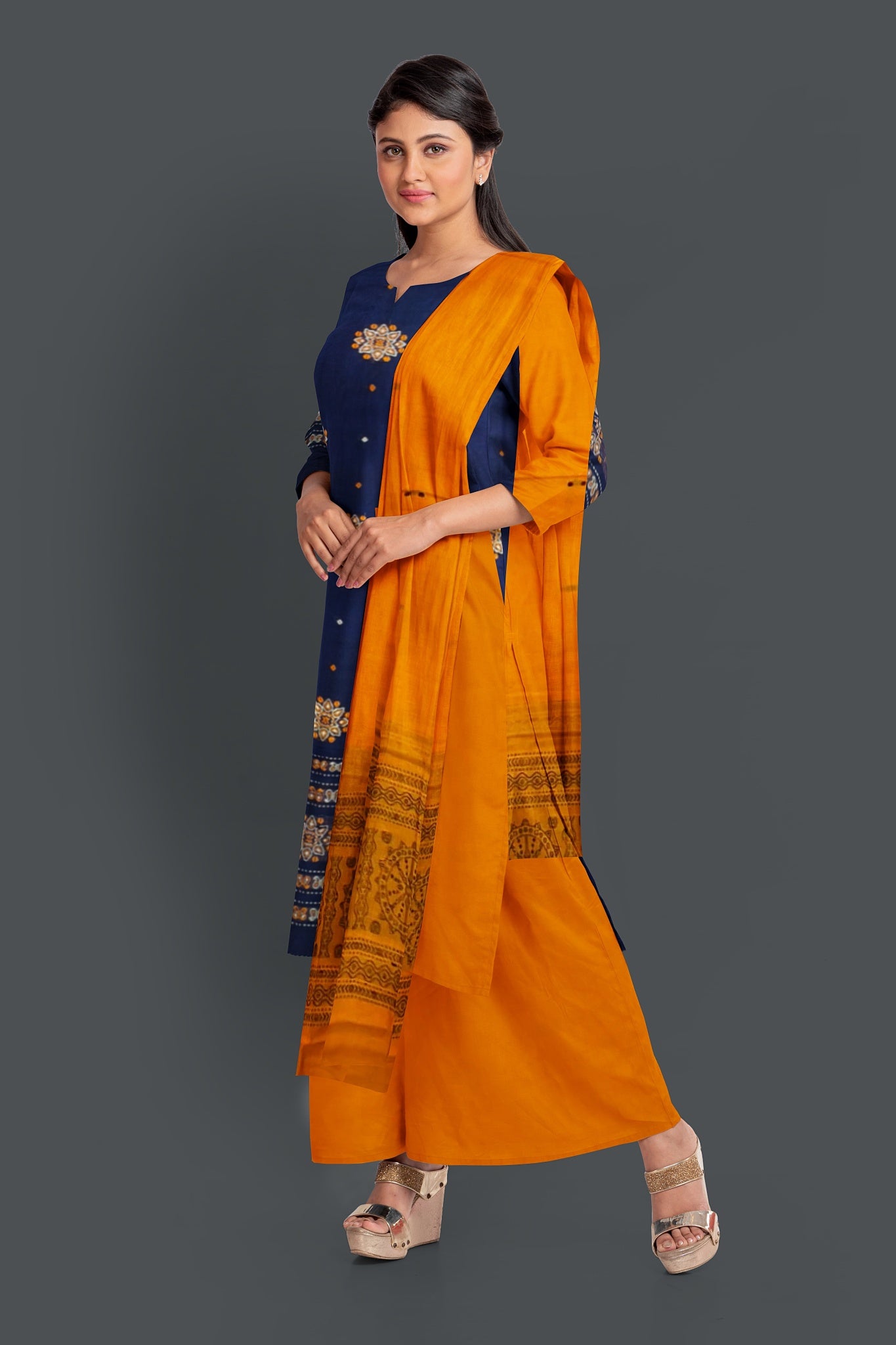 Blue Bomkai Dress Set