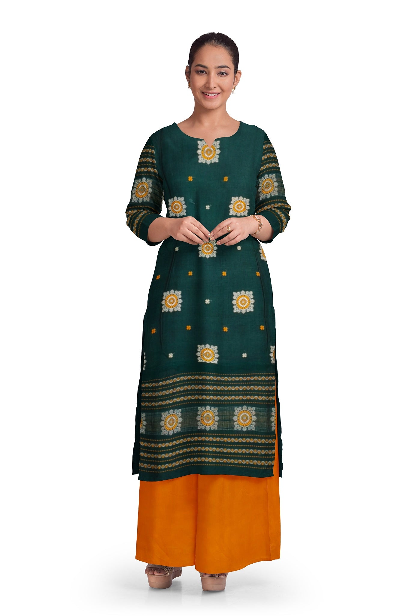 Deep Green Bomkai Dress Set