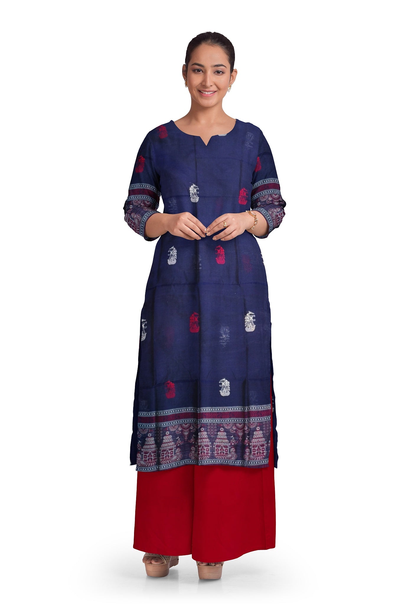 Royal Blue Bomkai Dress Set