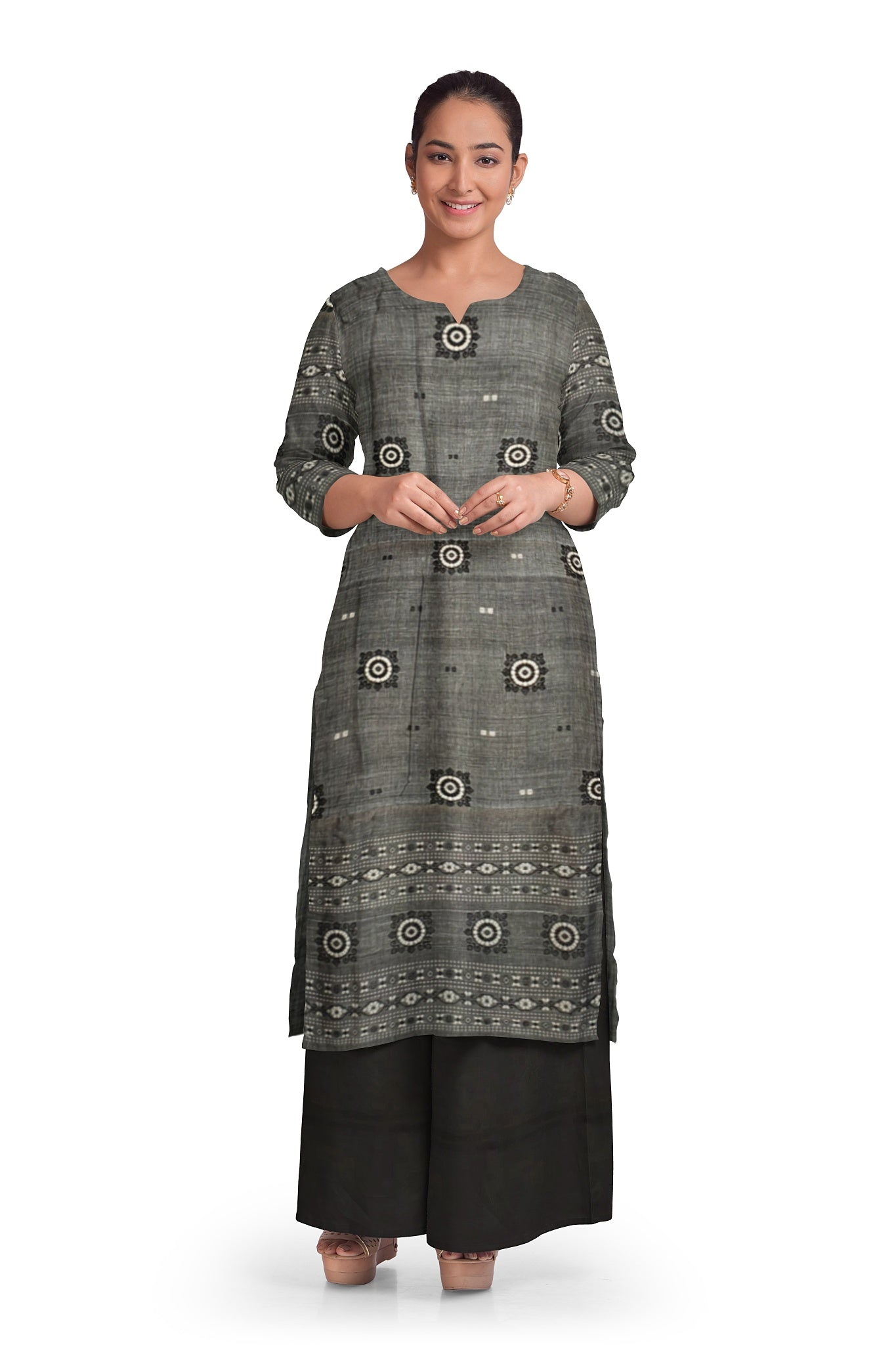 Grey Bomkai Dress Set
