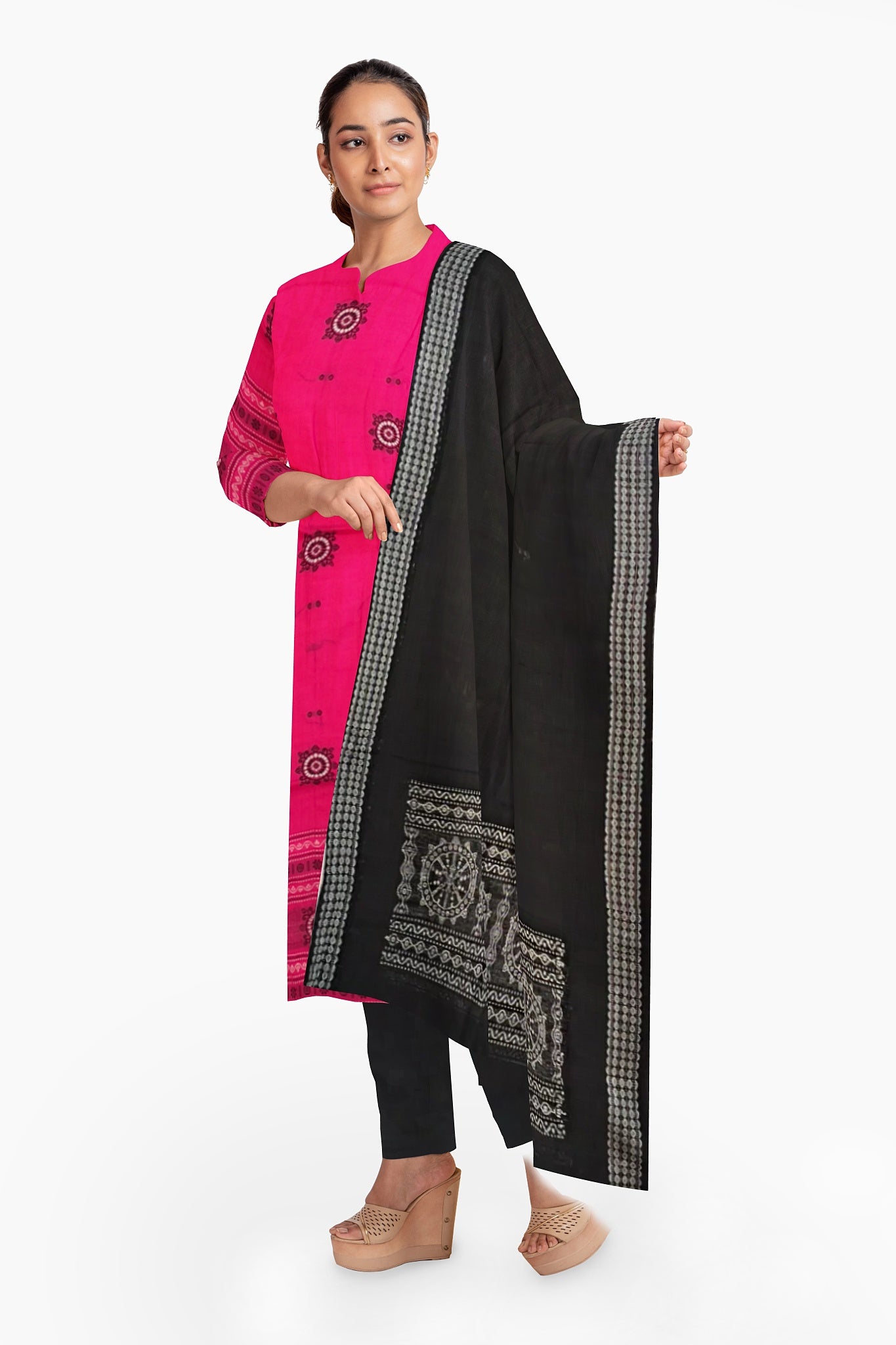 Pink Bomkai Dress Set