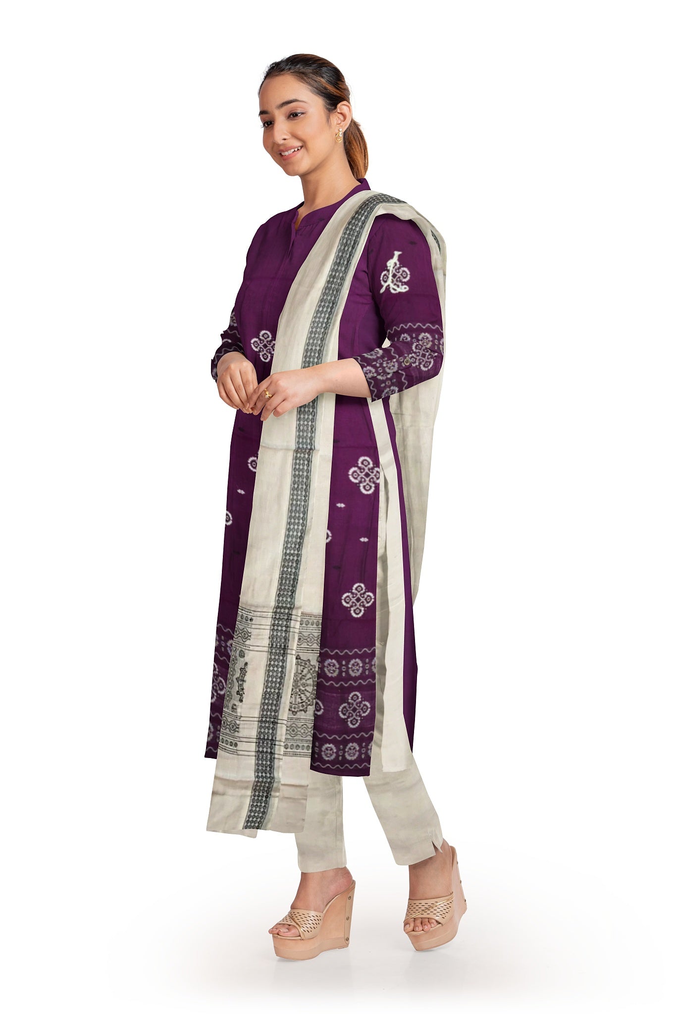 Purple Bomkai Dress Set
