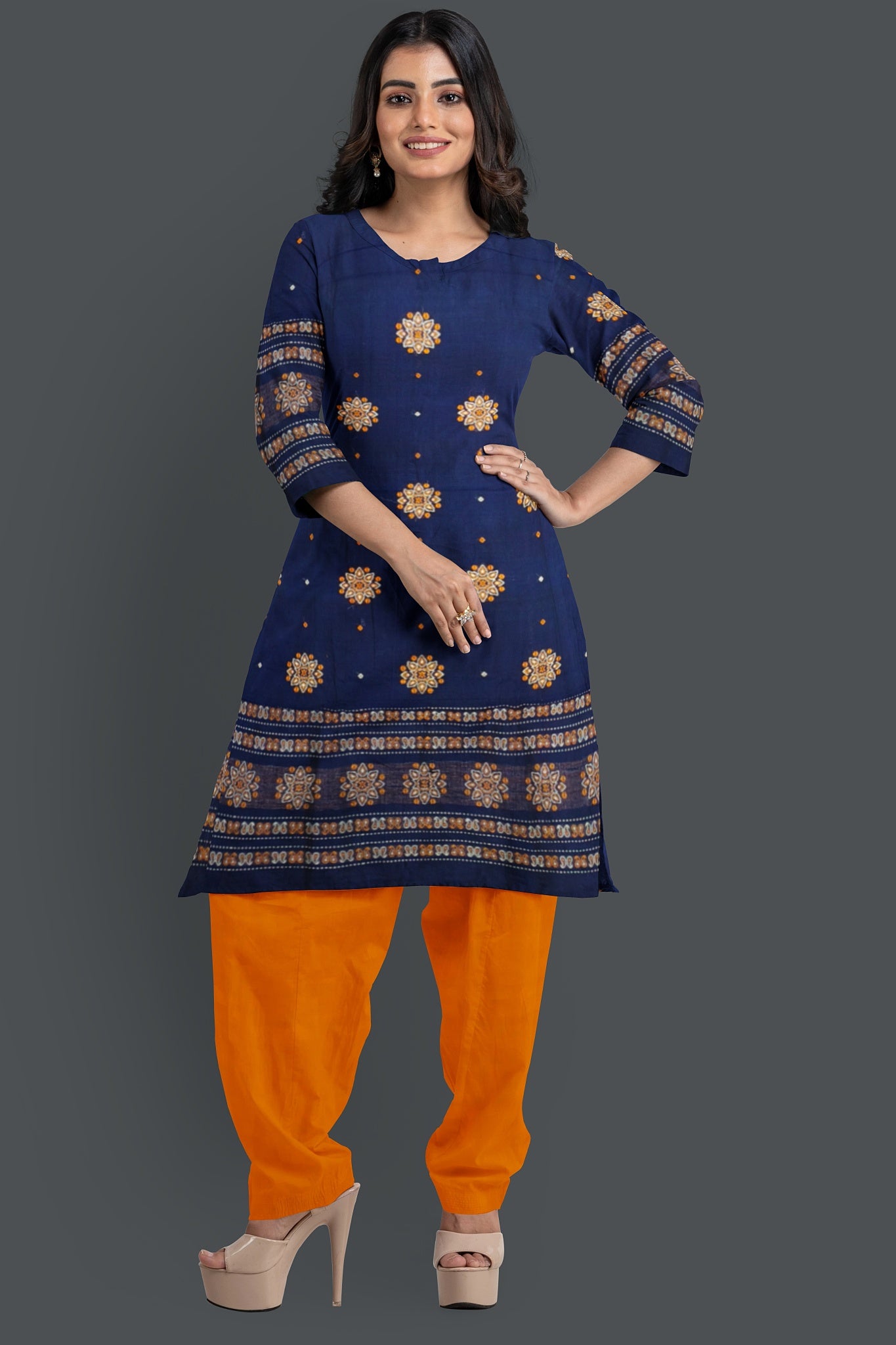 Blue Bomkai Dress Set