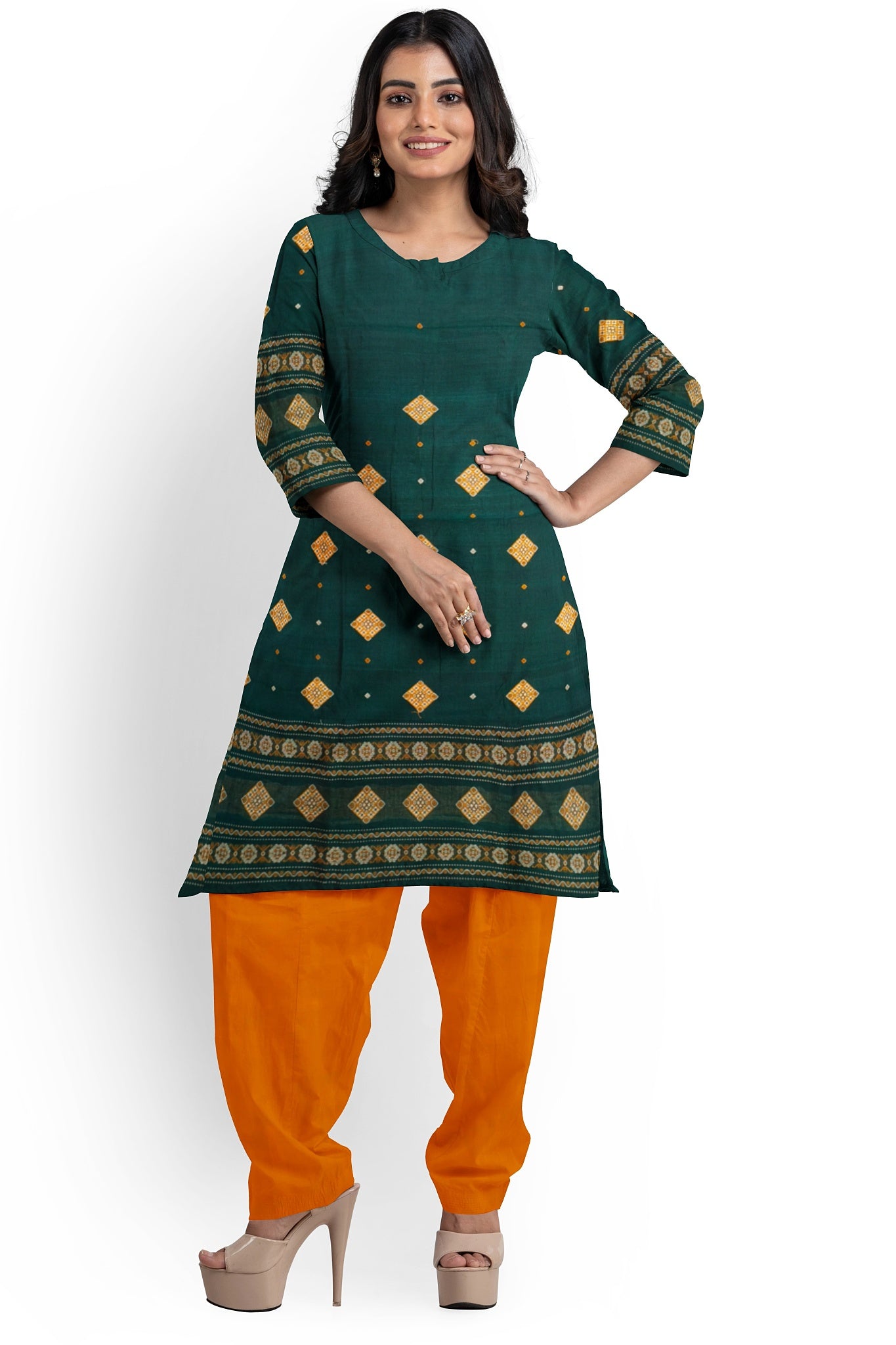 Green Bomkai Dress Set