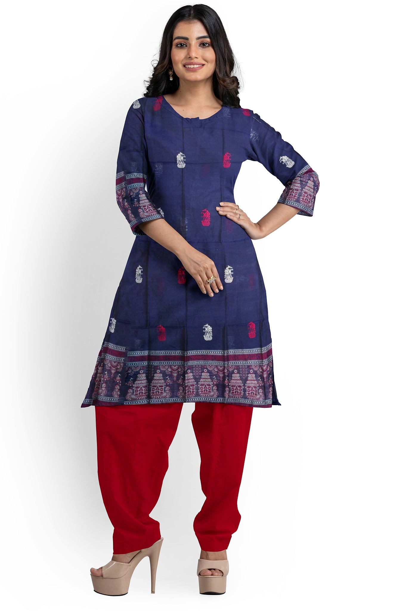 Royal Blue Bomkai Dress Set