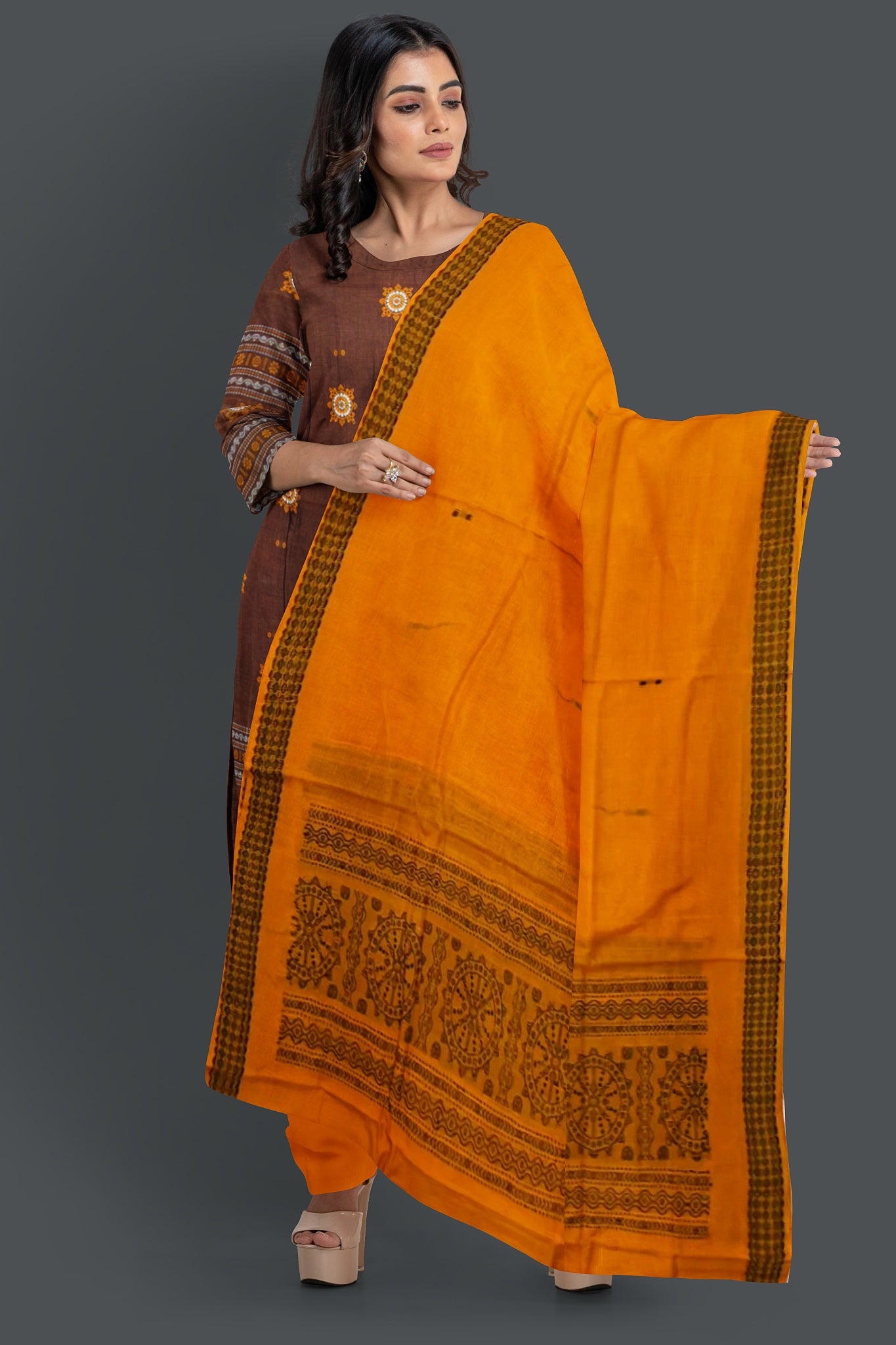 Deep Brown Bomkai Dress Set (Copy)