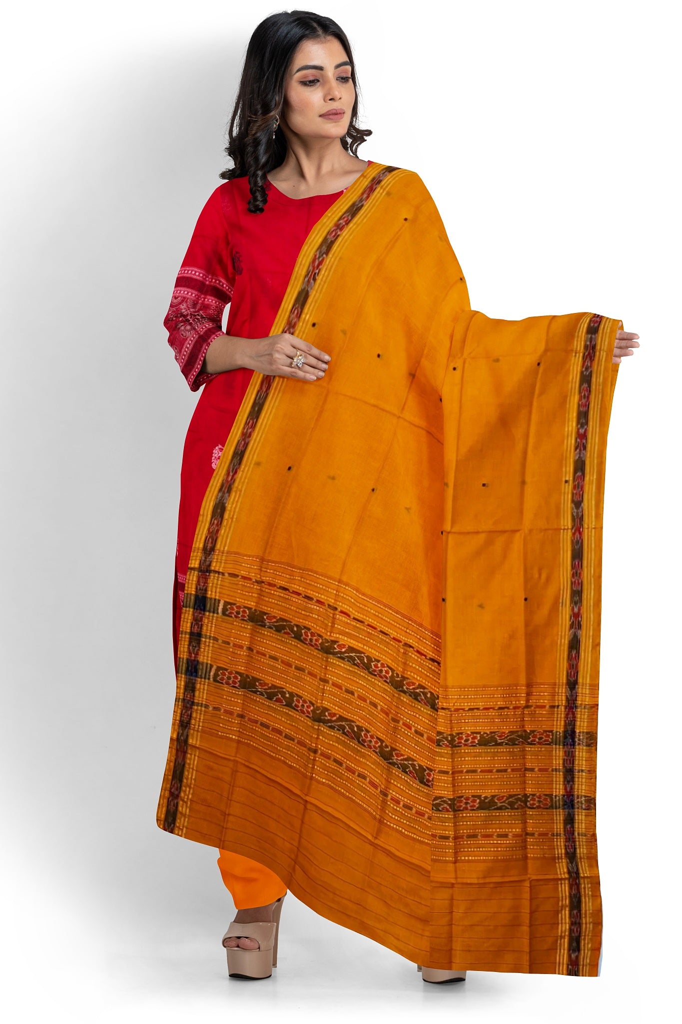 Deep Red Bomkai Dress Set