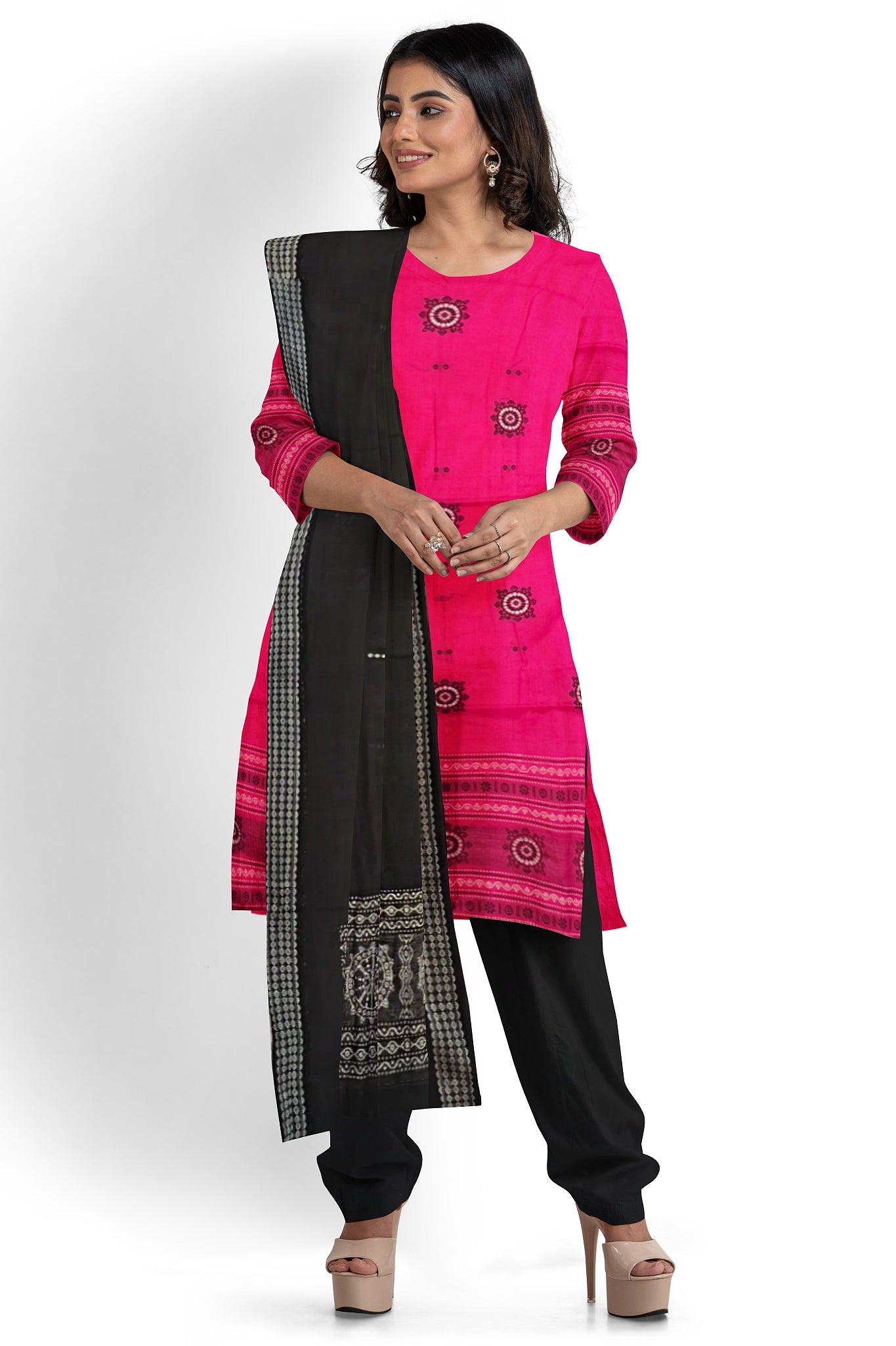 Pink Bomkai Dress Set