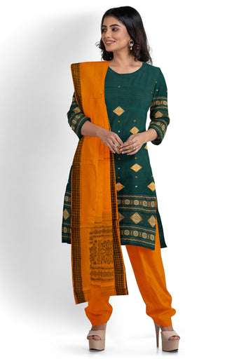 Green Bomkai Dress Set