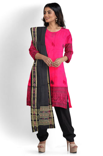 Hot pink Bomkai Dress Set