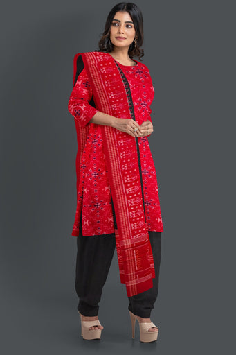 Rani Top With Black Pant & Chunri Body Bandha Dress Set