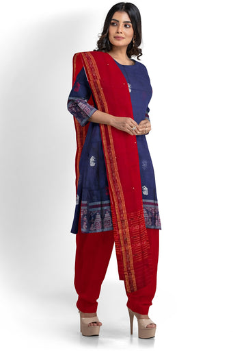 Royal Blue Bomkai Dress Set