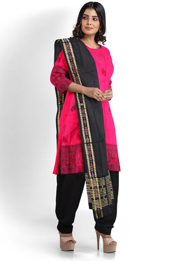 Hot pink Bomkai Dress Set