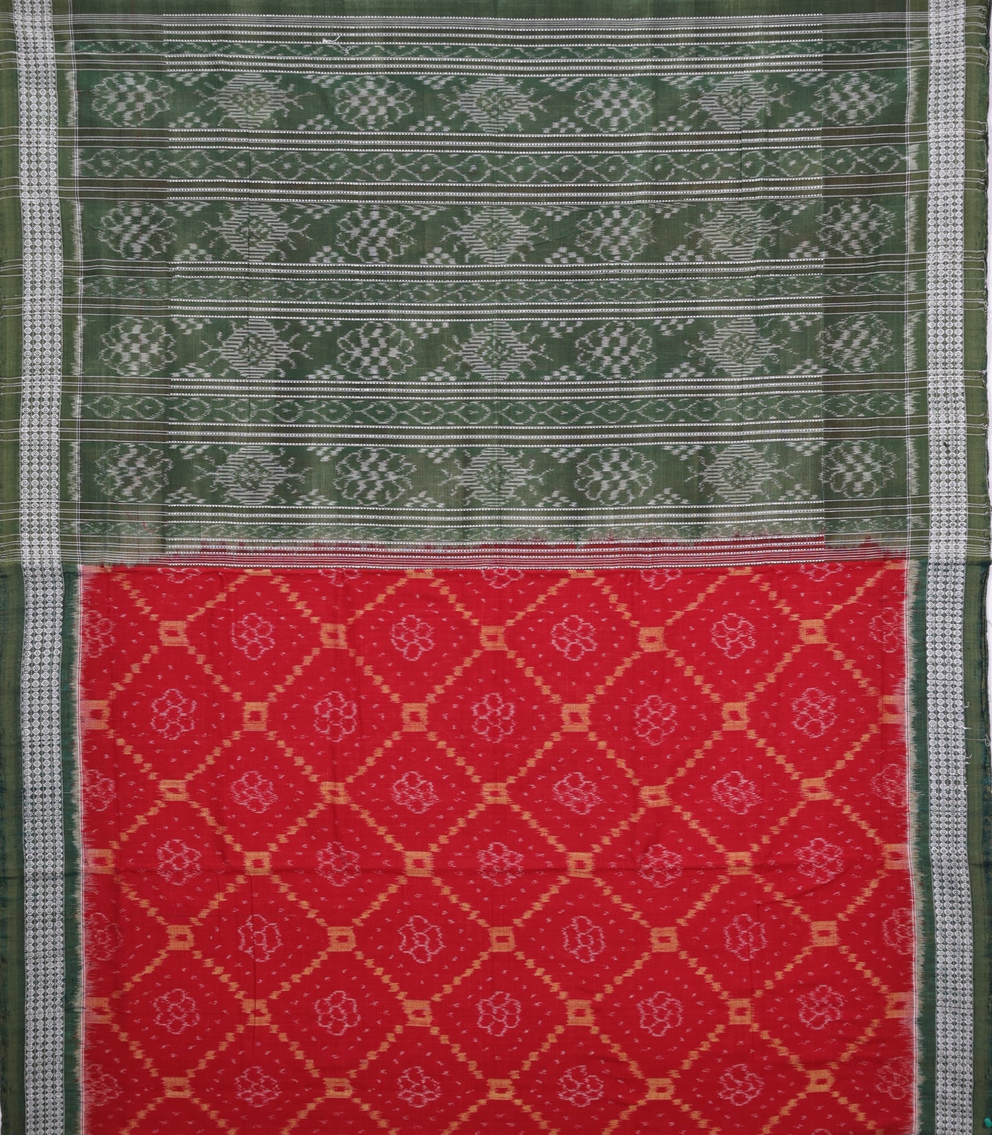 Deep Red Body Bandha Saree(With Out Blouse)