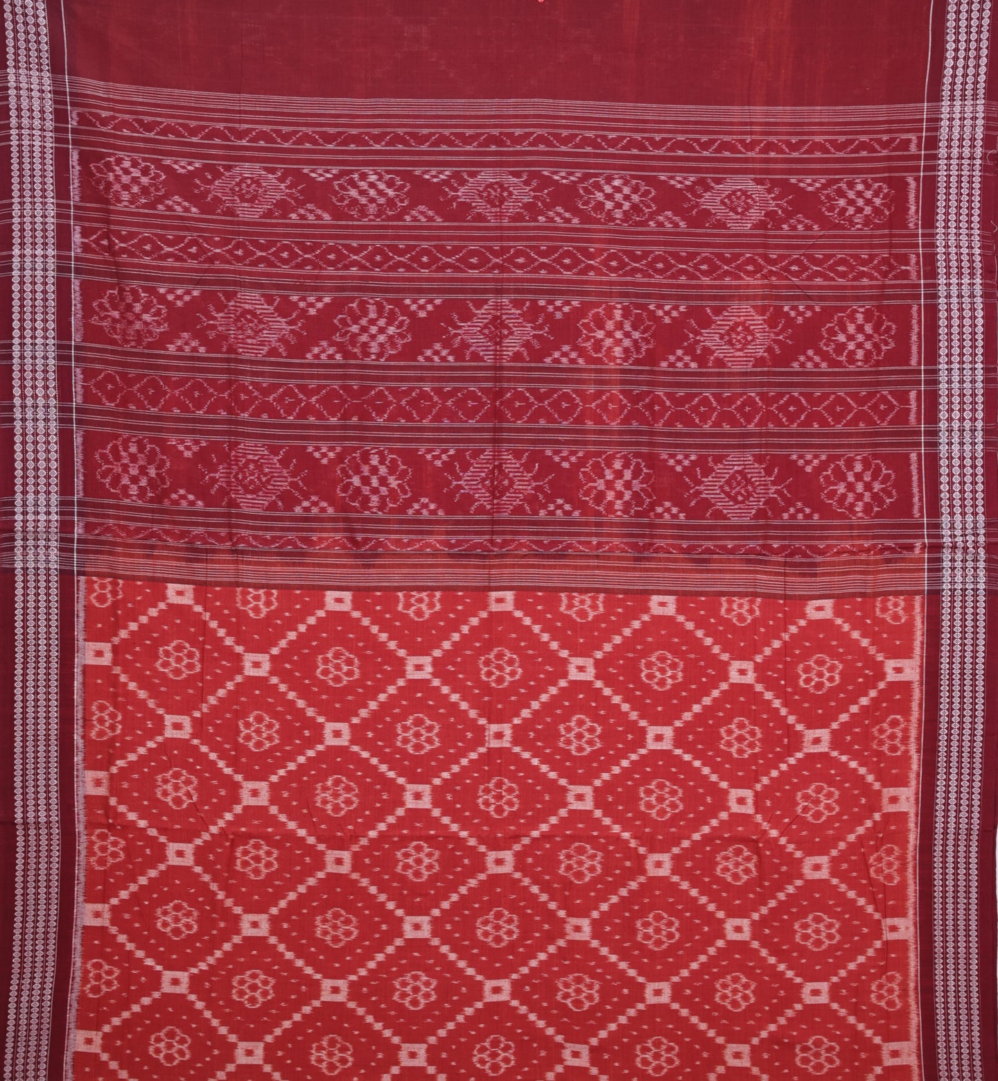 Rust Body Bandha Saree(With Out Blouse)