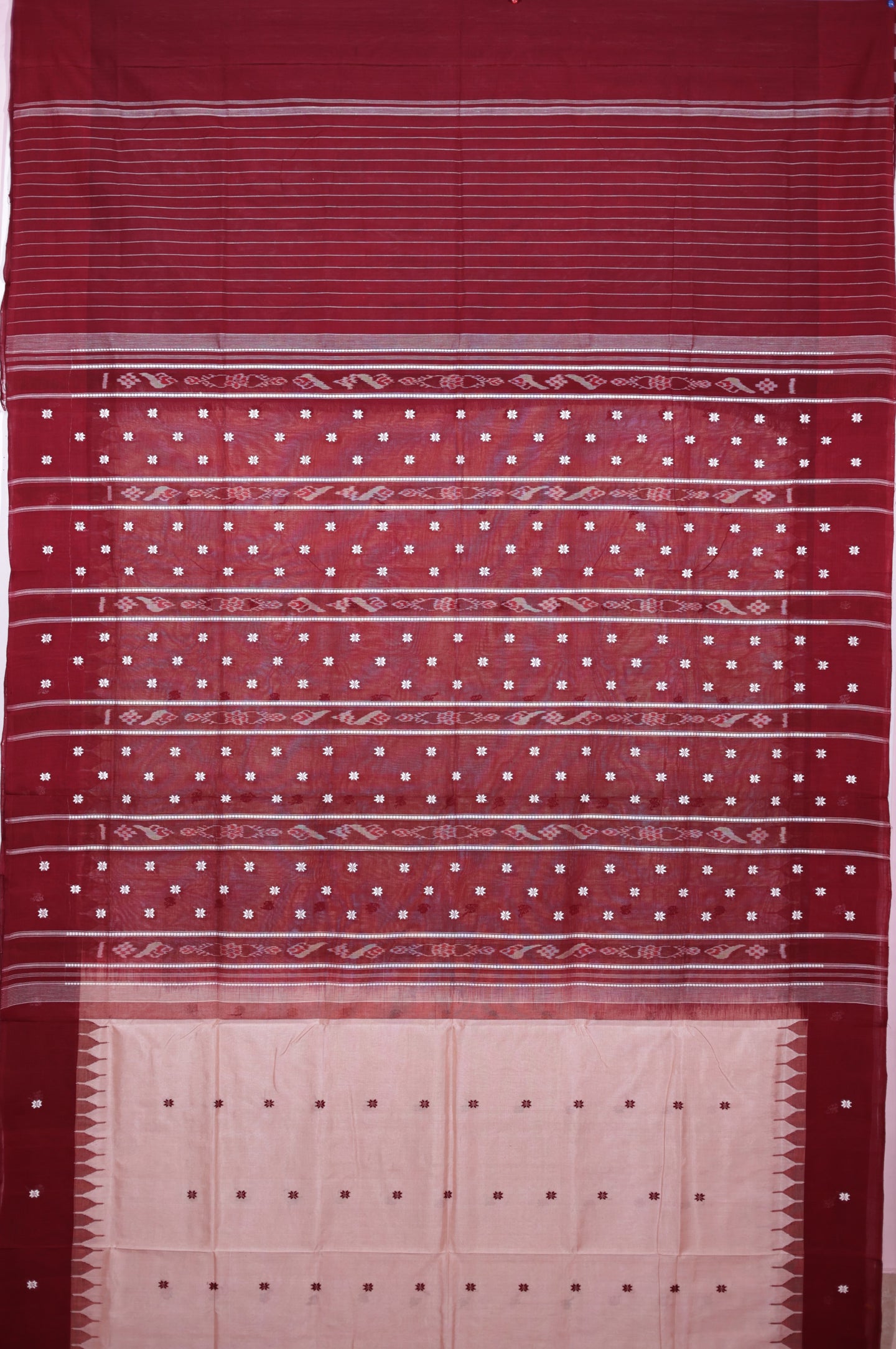 Peach Pata Bapta Saree