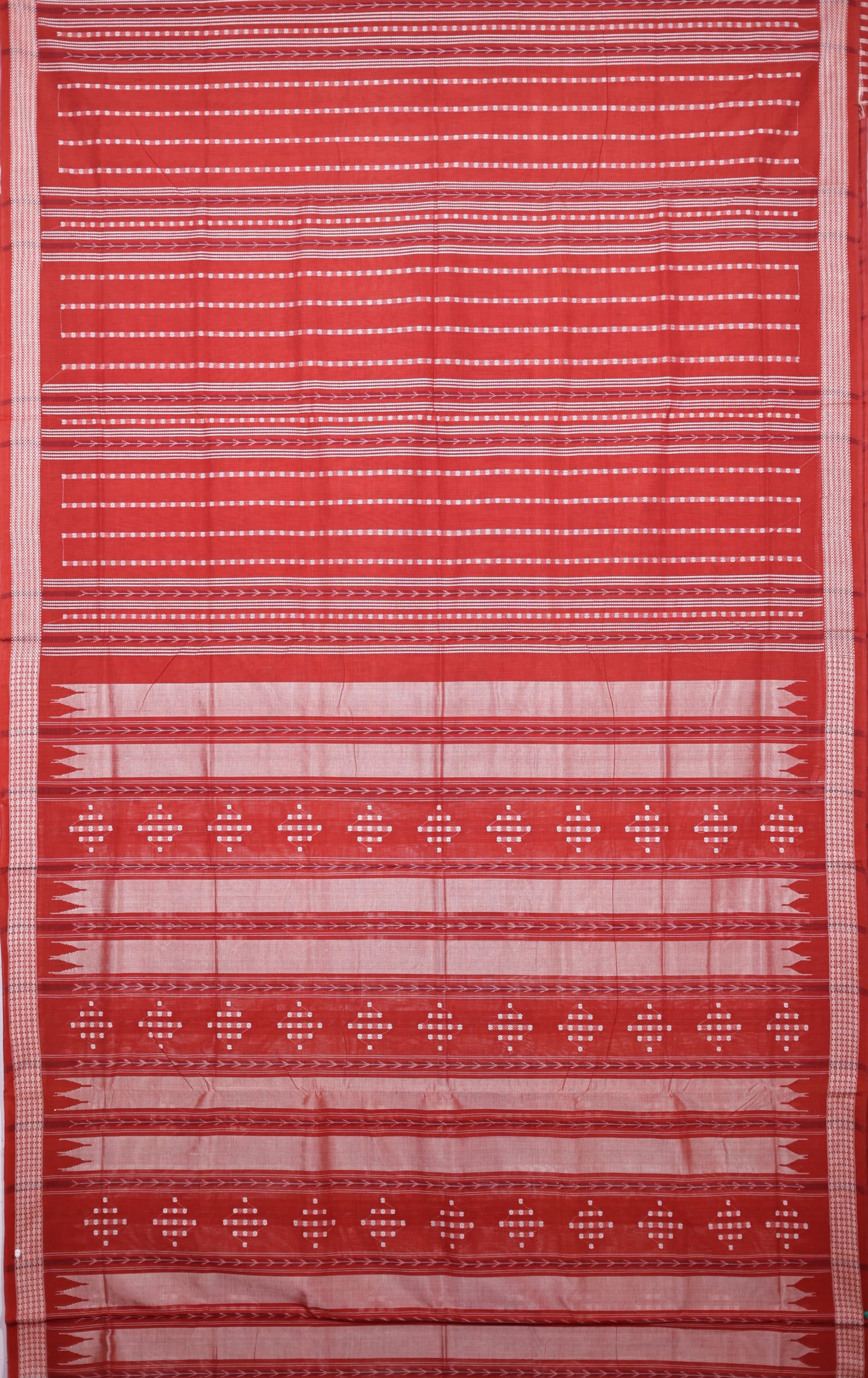 Rust And Tan Pata Bapta Saree